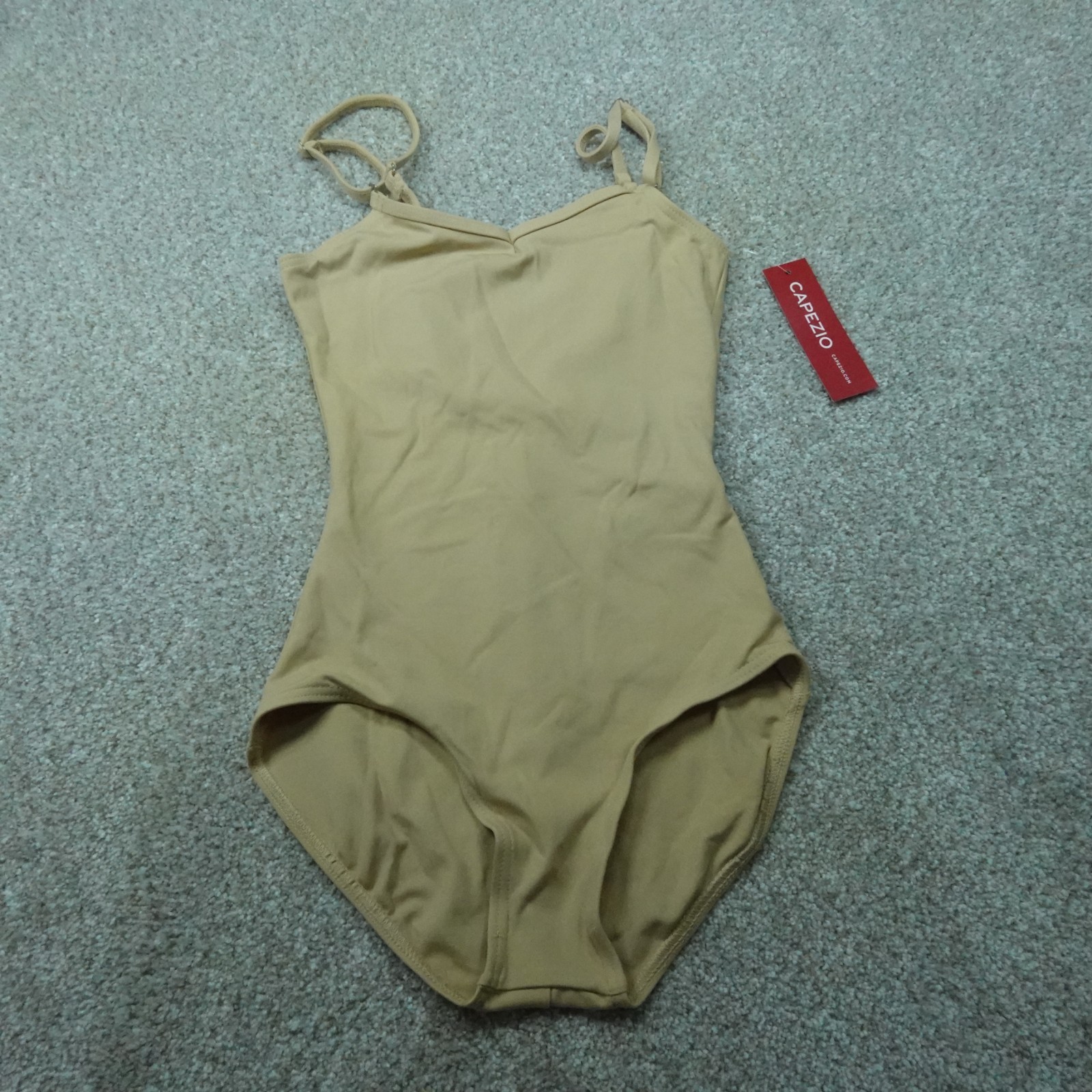 Capezio Leotard Womens Small Beige Sleeveless Cami Ballet Dancewear