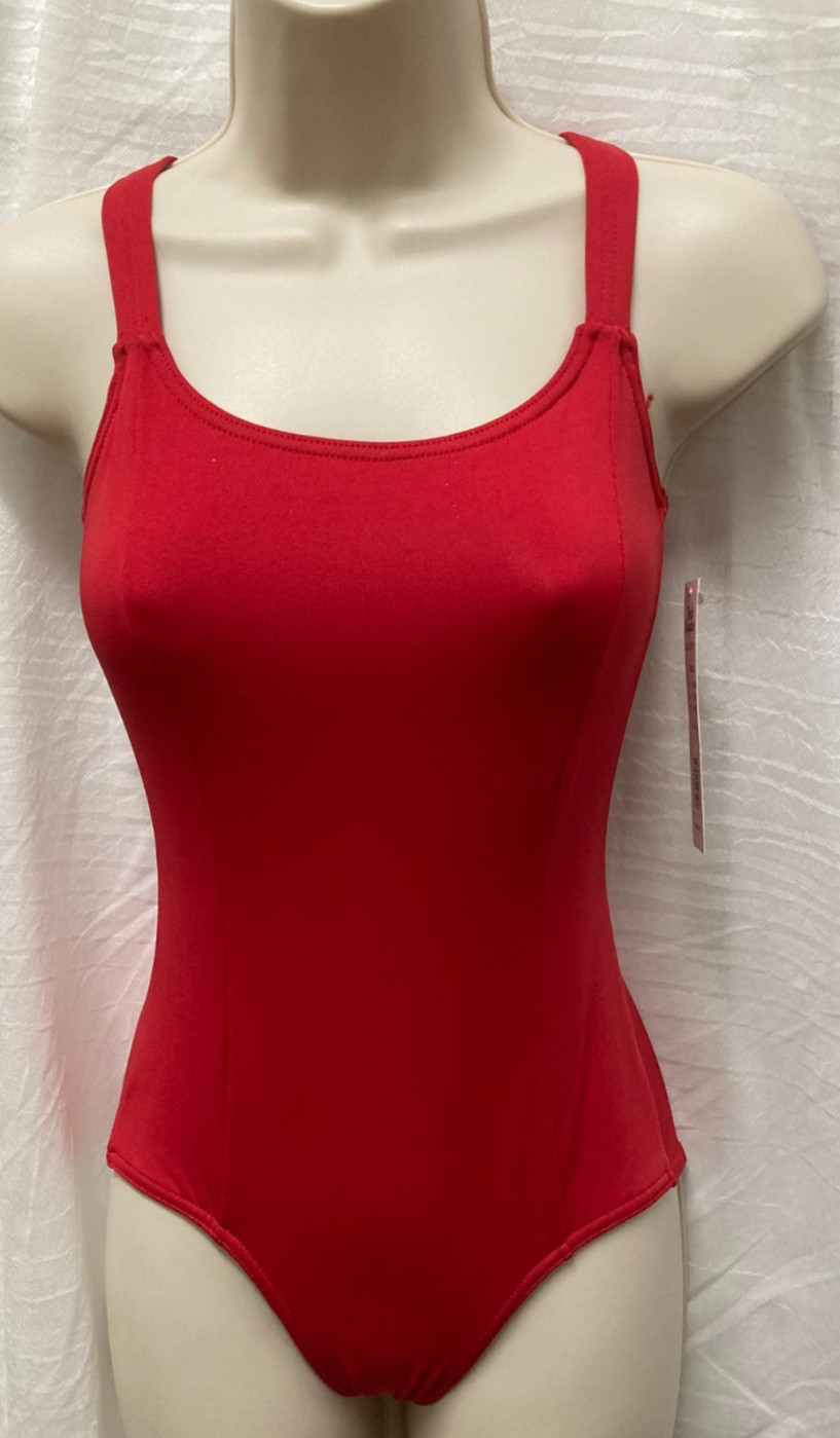 NWT BODY WRAPPERS Ballet Dance Cross Back LEOTARD Scarlet Ladies Small FC600