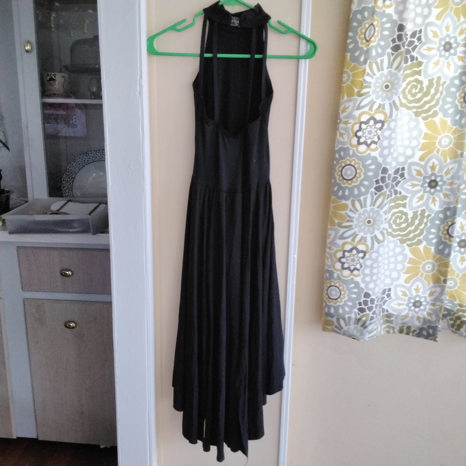 Natalie Dancewear Black Dance Pageant Costume Back Straps Split Skirt Sz Petite