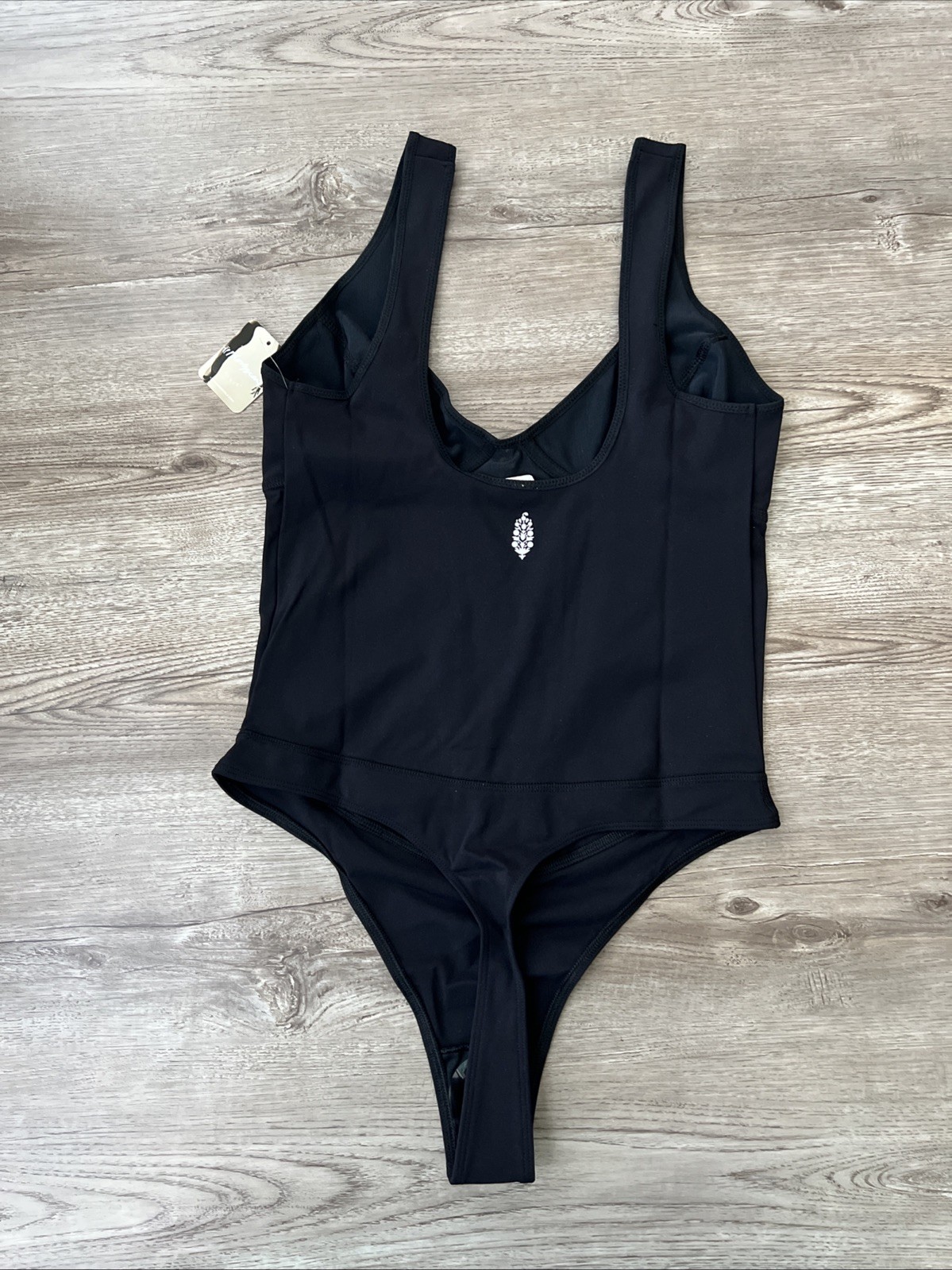 Free People Heart of Gold Leotard Black Womens Small New
