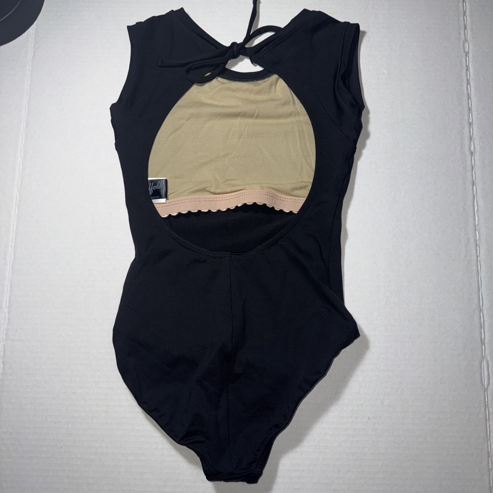 Suffolk Leotard- size Large Child Black, open back