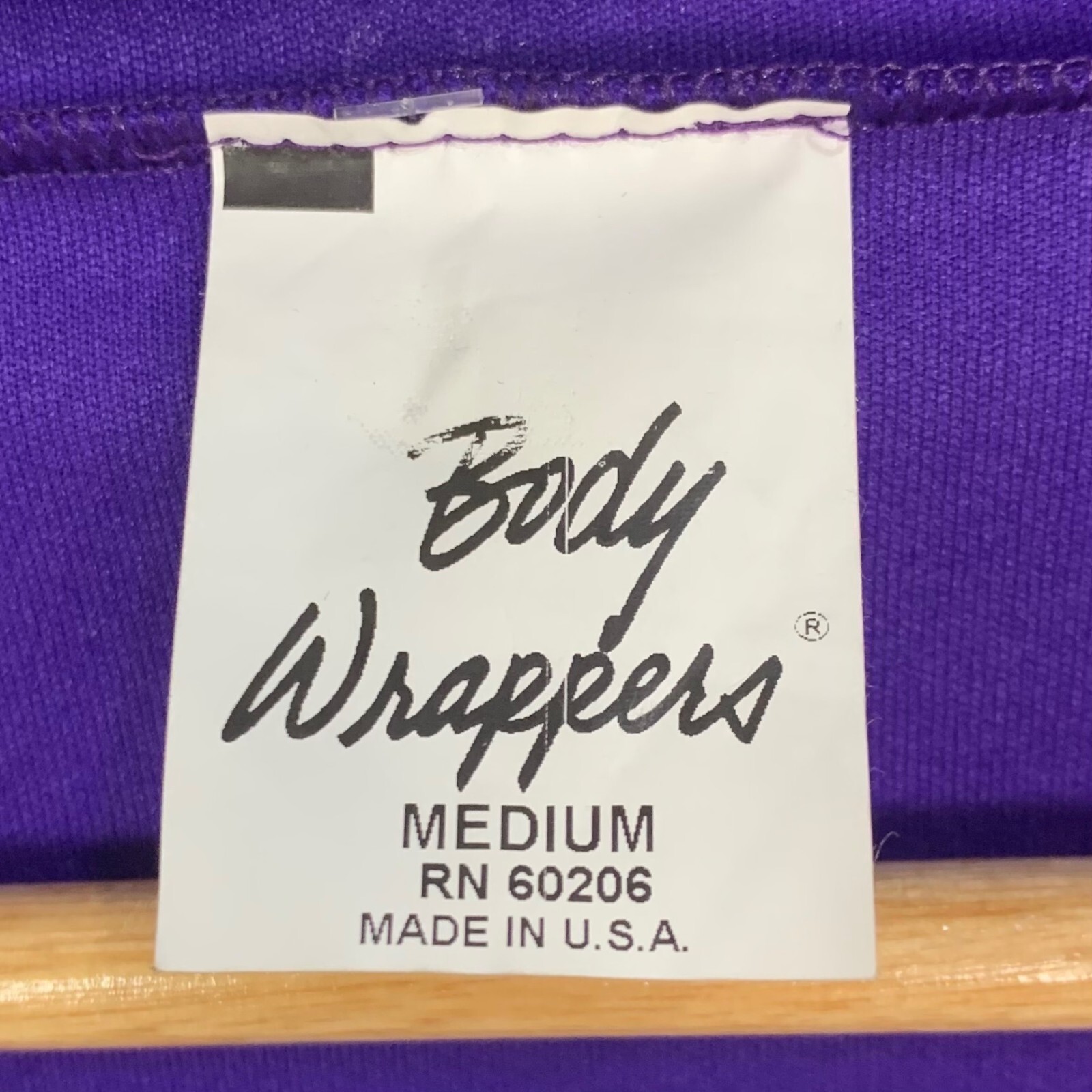 Body Wrappers Purple Long Sleeve Praise Liturgical Top M Collared Split Neck