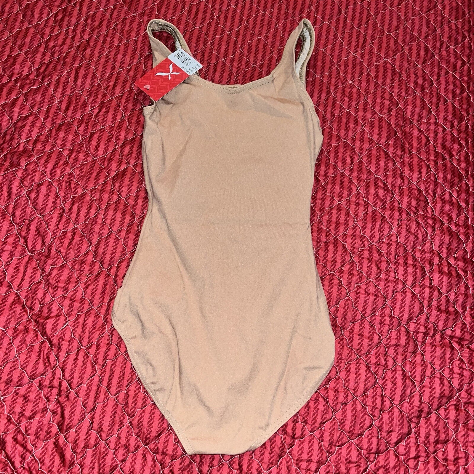 NWT Capezio Leotard Dancewear Bodysuit Adult XS Beige Nude