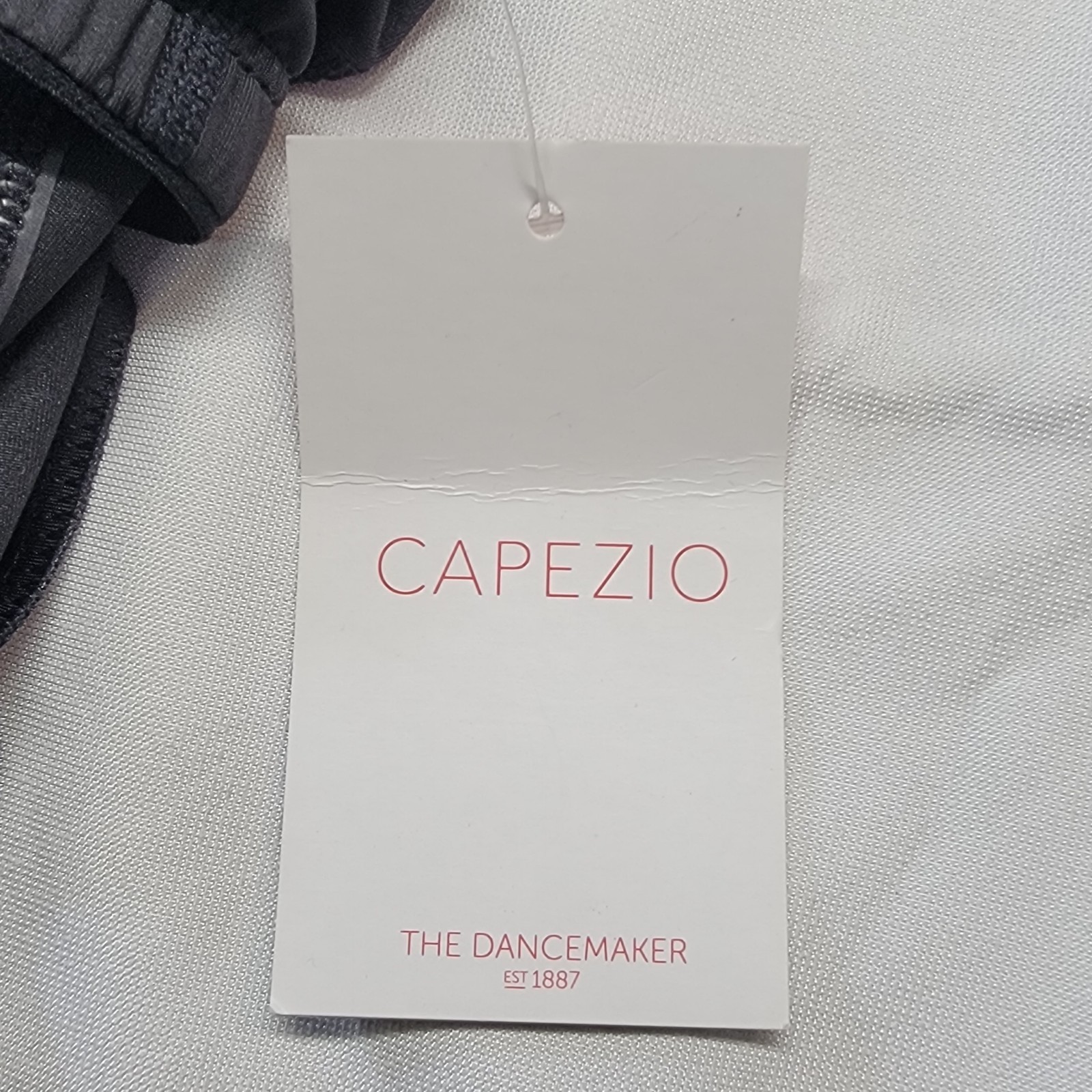 Capezio Encore Leotard BraTek Black Camisole Leotard Vneck Lace Front/Back SZ XS