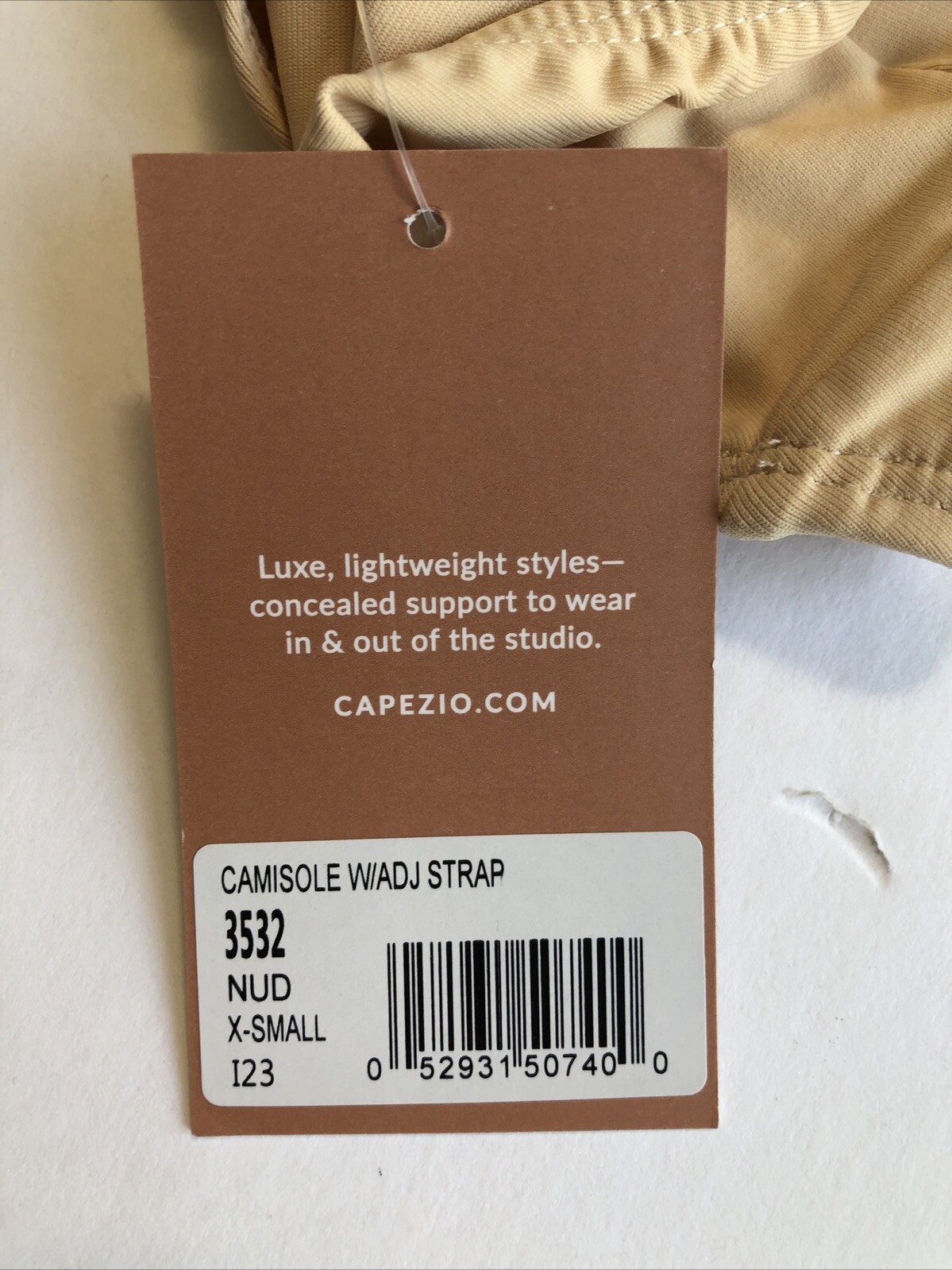 Capezio Women’s Camisole Leotard w/Clear Transition Straps Nude X-SMALL