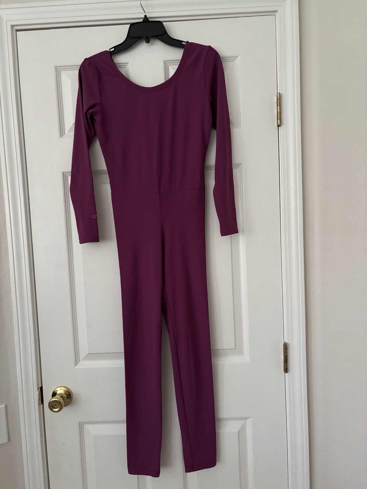Dragonfly Women’s Lara Aerial Silk Solid Long Sleeve Unitard Catsuit Ruby Size M