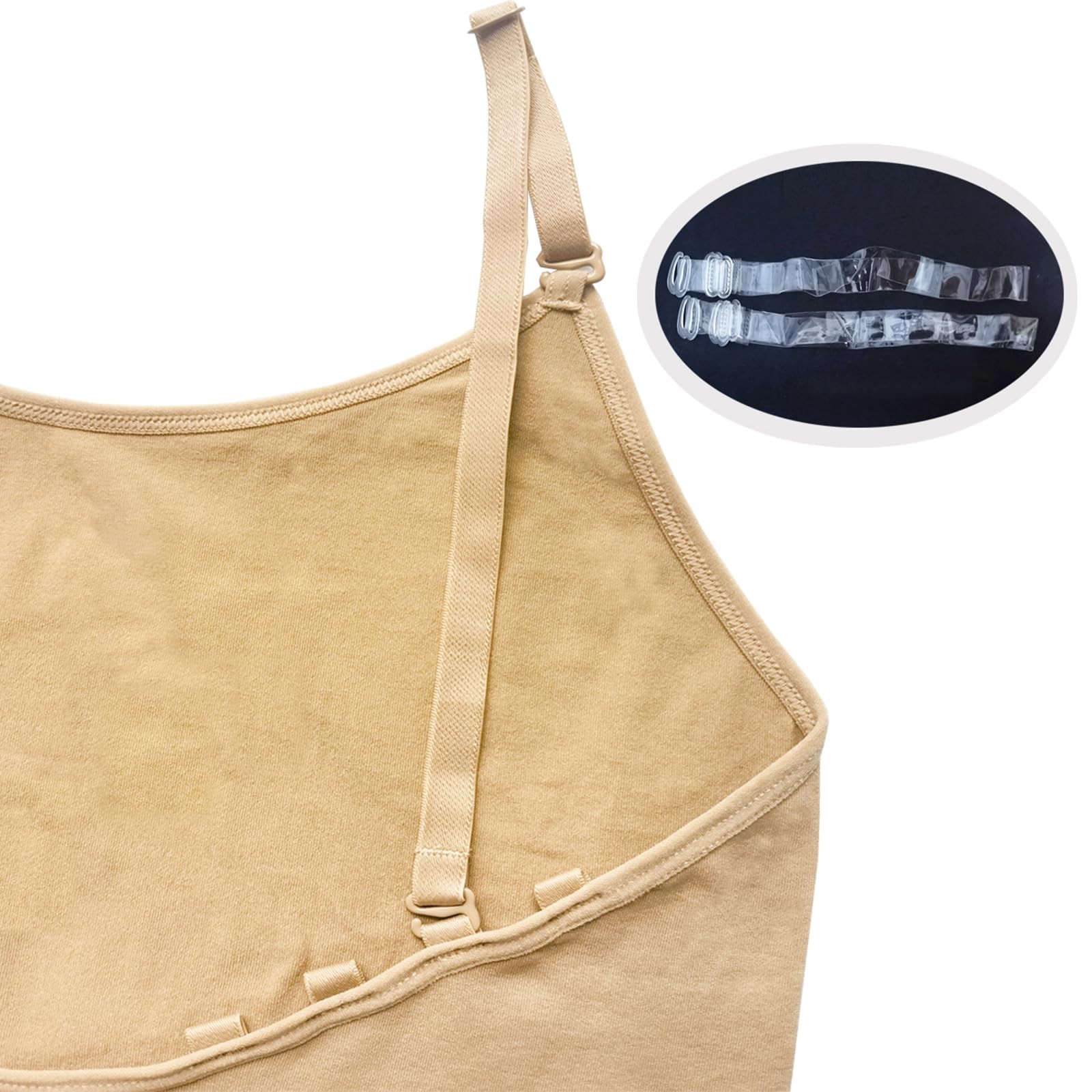 Deesorxin Nude Leotard Seamless Ballet Leotards L(8-12 Years,55-61″), Beige
