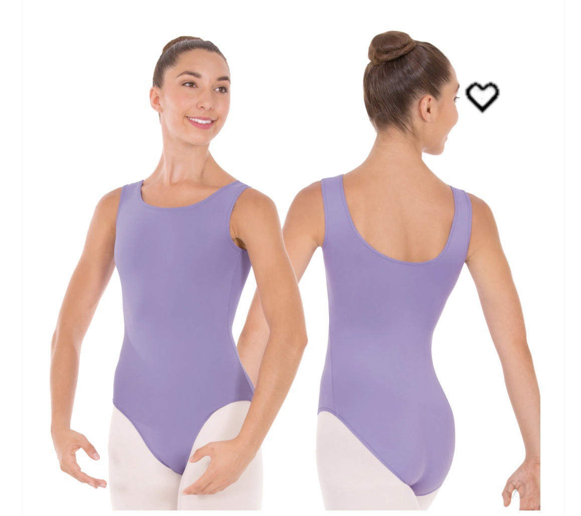 Eurotard Leotard Purple Tank Ladies Ballet Dance Fully Front Lined 4402 XS