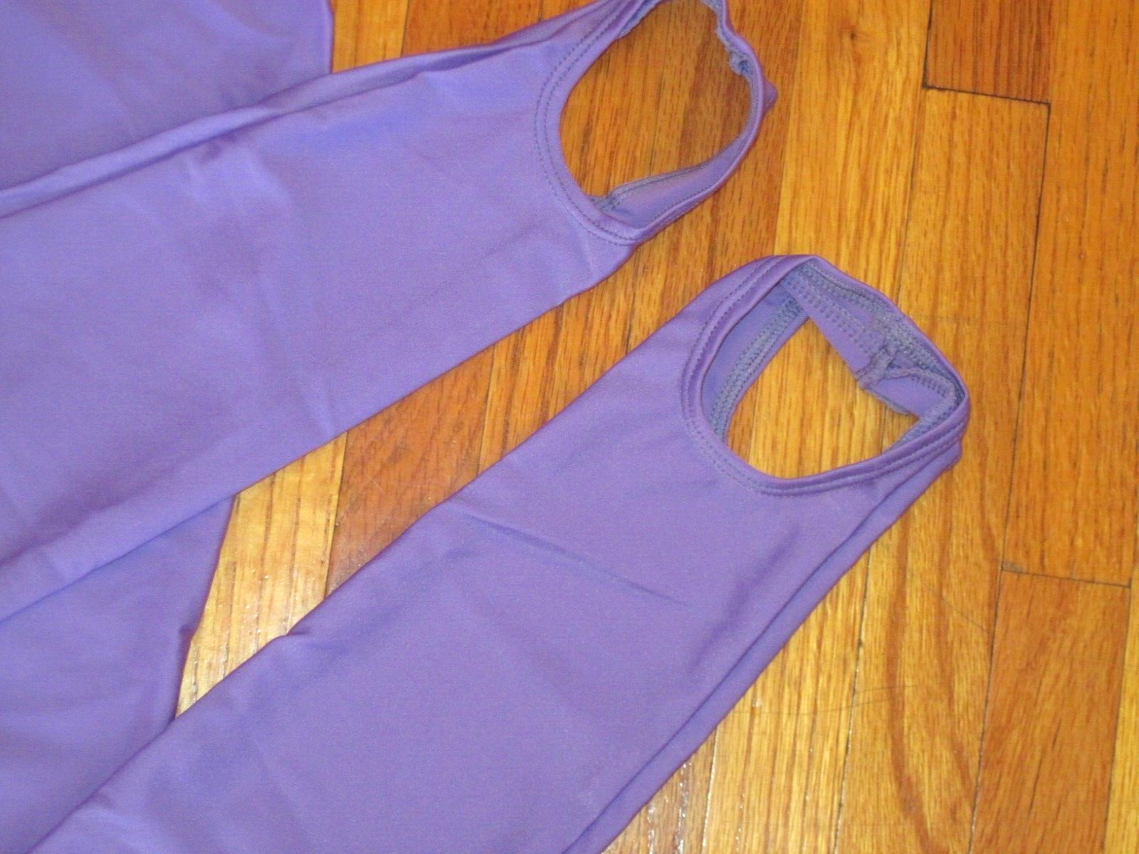 Plus Size Shiny Violet Tank Spandex Stirrup Foot Unitard Jumpsuit Sz 2XL-16 New