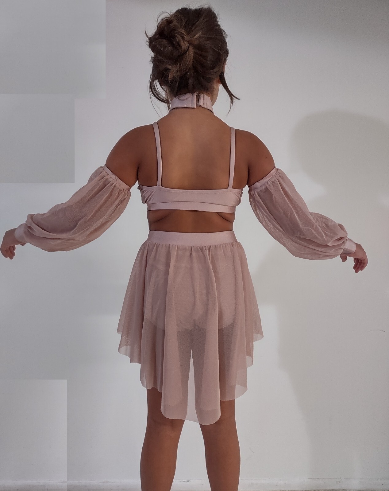 Dance Costume Lyrical Comtemporary Dress Rose Size L-Young or S