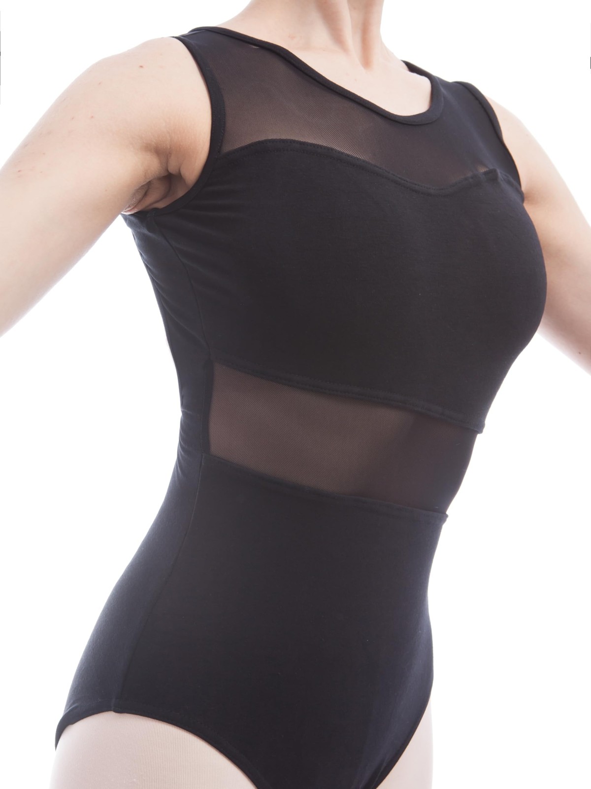Ballet Leotards For Women Tank Sleeve Cotton with Mesh Ballet Dancewear Adult…