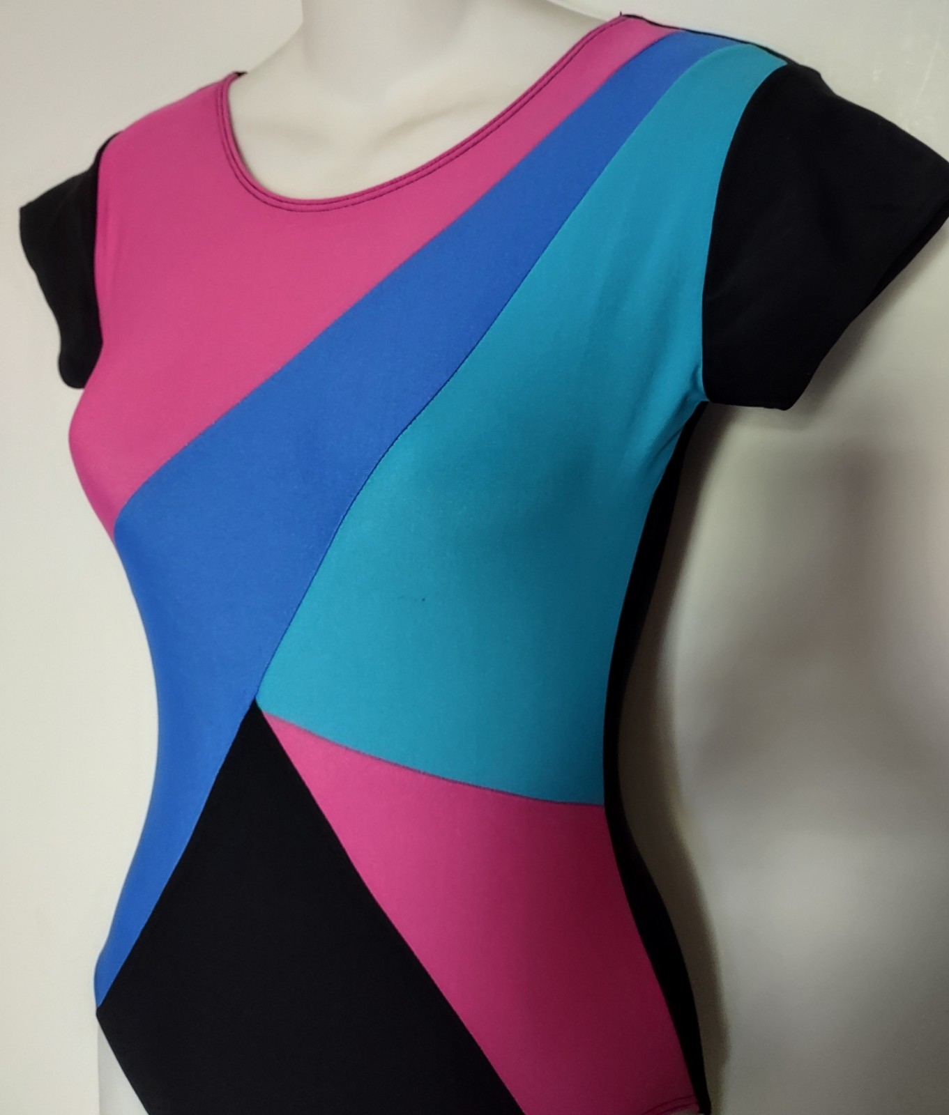 Vtg Isotoner 80s Lycra Nylon Athletic Workout Yoga 90s Leotard Bodysuit M