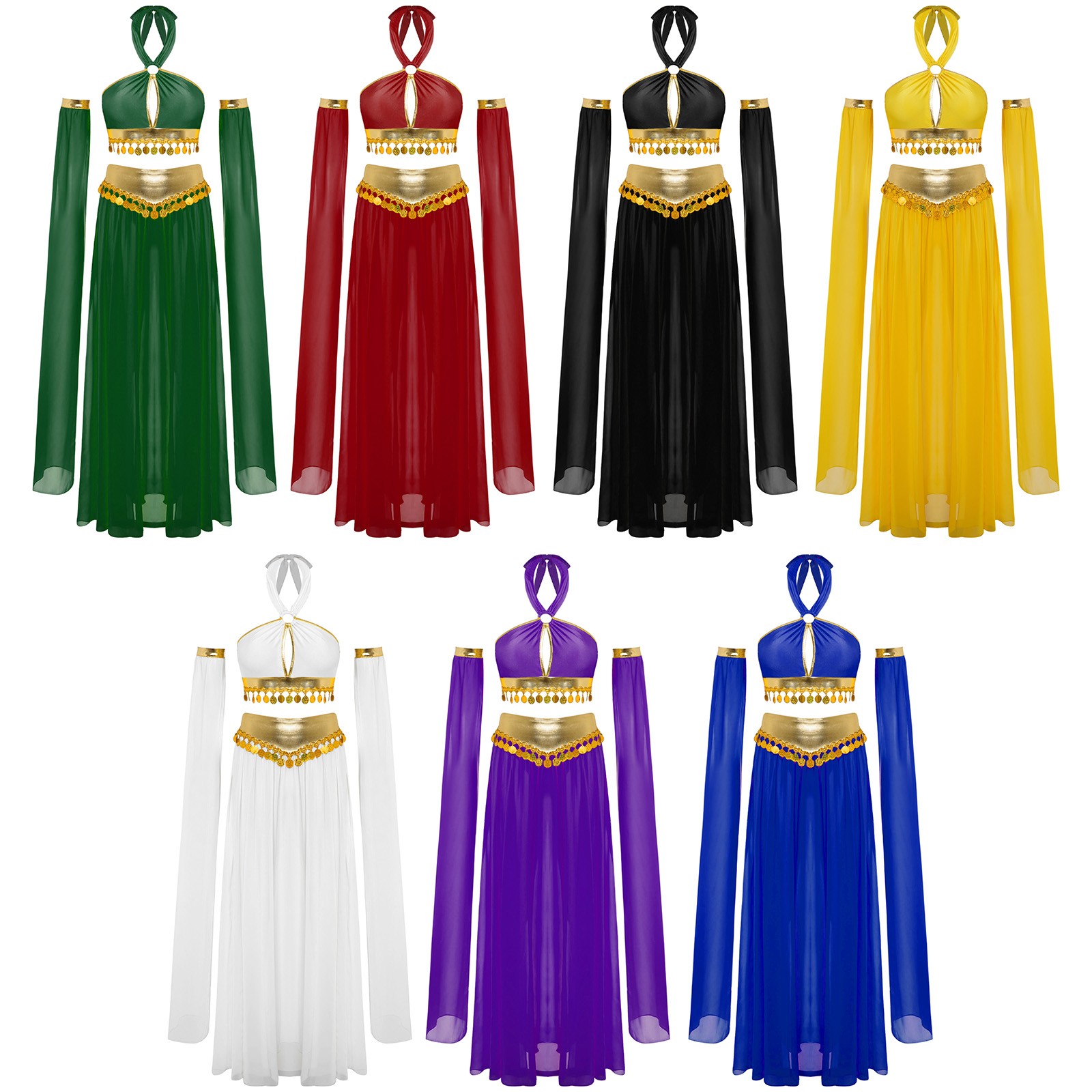 Women’s Belly Dancewear Outfit Arabian Princess Costume Dress Stage Performance