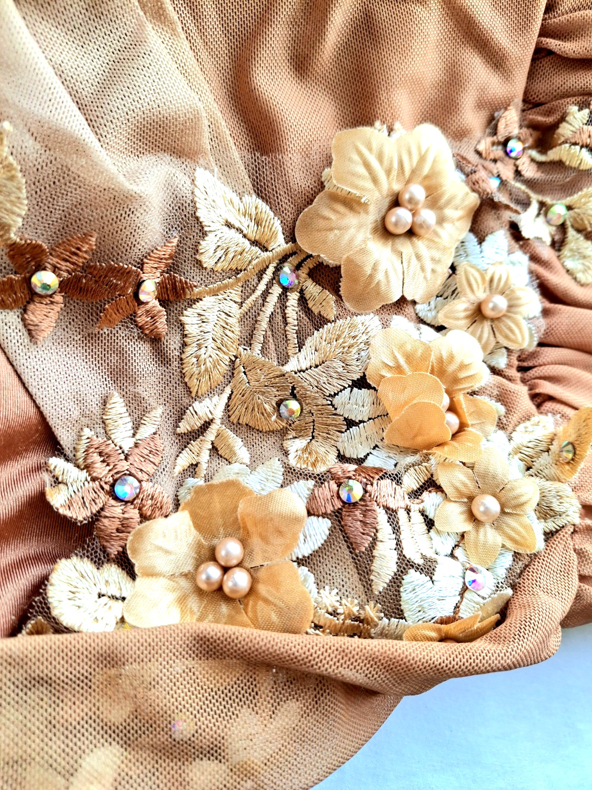 Adult Glamour Costumes XSA Lyrical Dance Solo Costume Embellished Appliqué