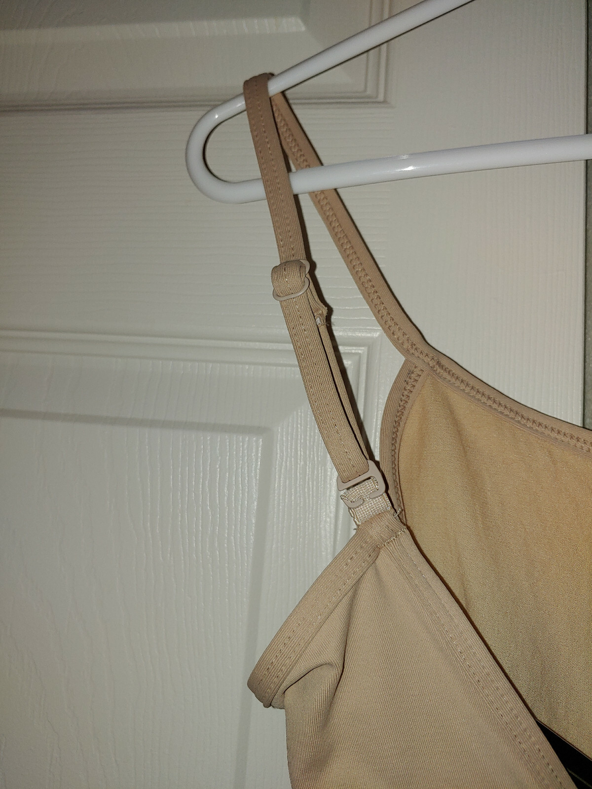New Women Eurotard Nude Tan Tank V Back Adjustable Straps Leotard Adult L