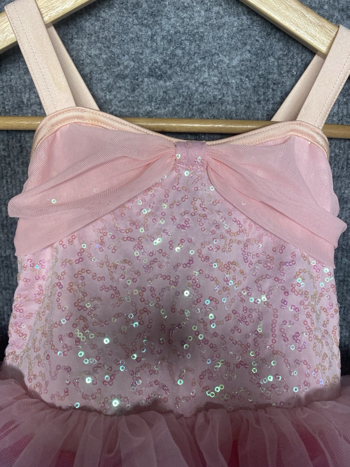 WEISSMAN Elite Dance Costume Being 2 piece Pink Tutu Head Bow Infant Child
