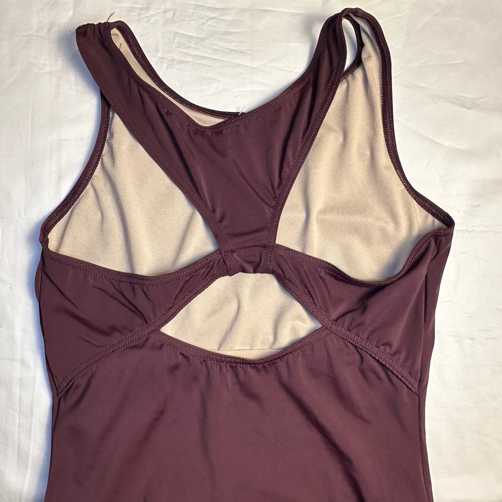 Weissman NWOT Racerback Maroon Ballet Dance Leotard MT12623 LA