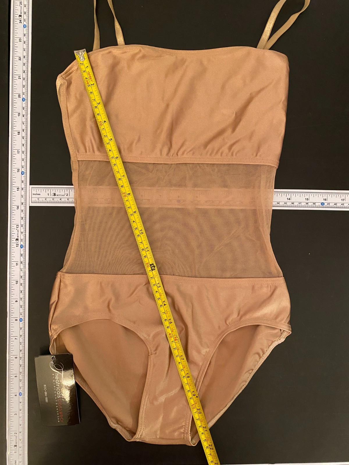 Natalie Dancewear Undercover Camisole Cheer Undergarment Caramel Leotard Adult S