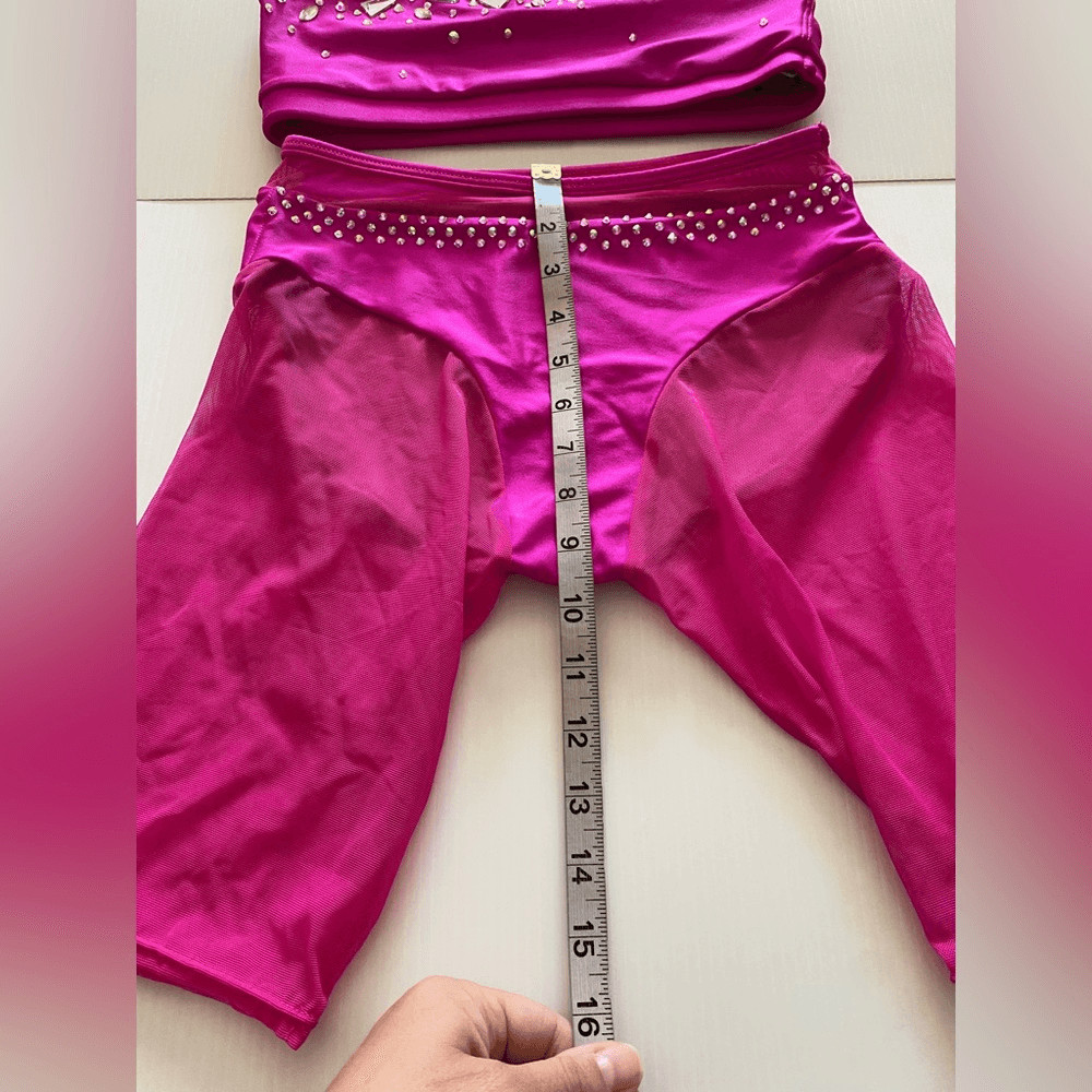 AA dance design costume custom hot pink Malfi Blossom 2 piece contemporary SA