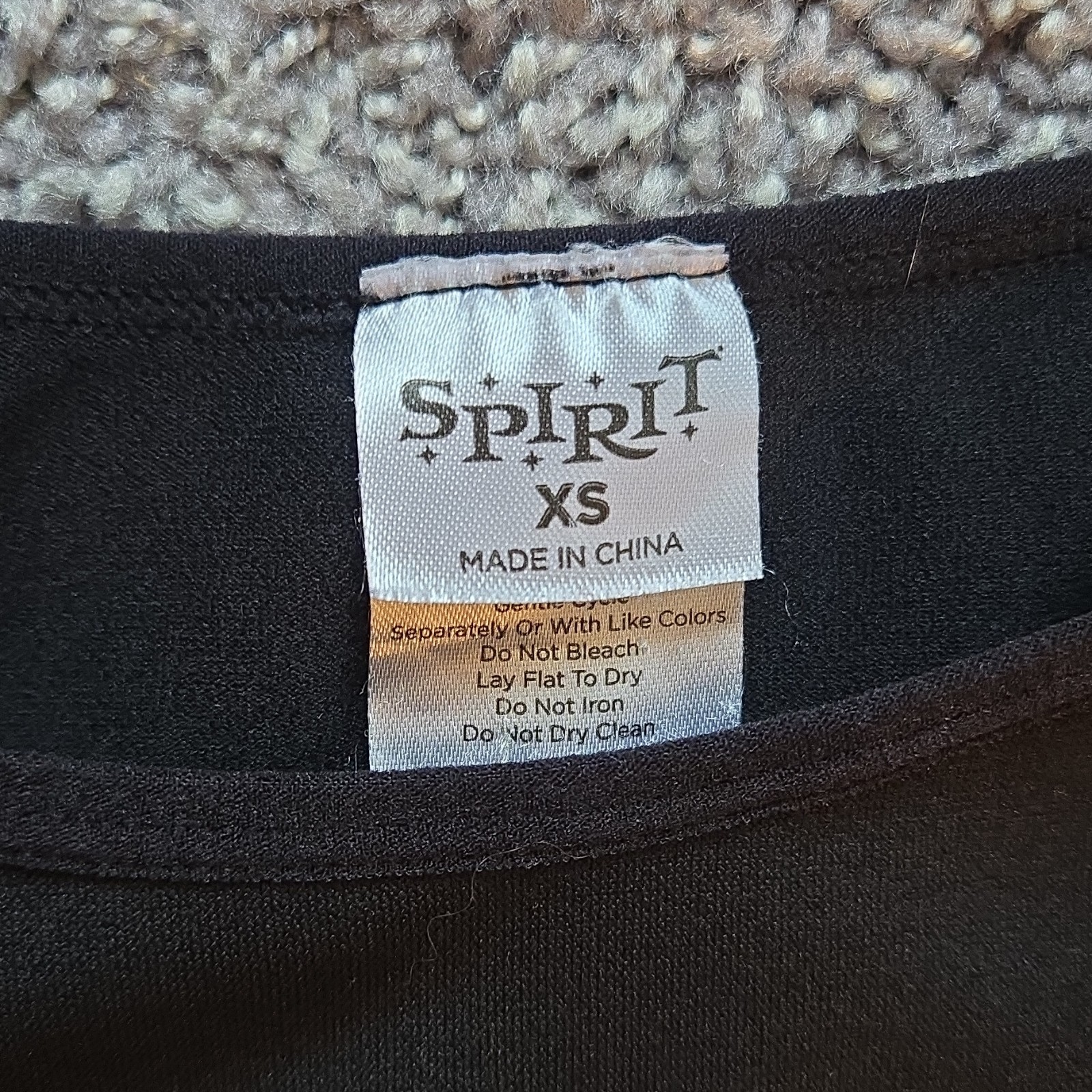 Spirit Women’s Black Long Sleeve Leotard XS Solid Knit Fabric Type