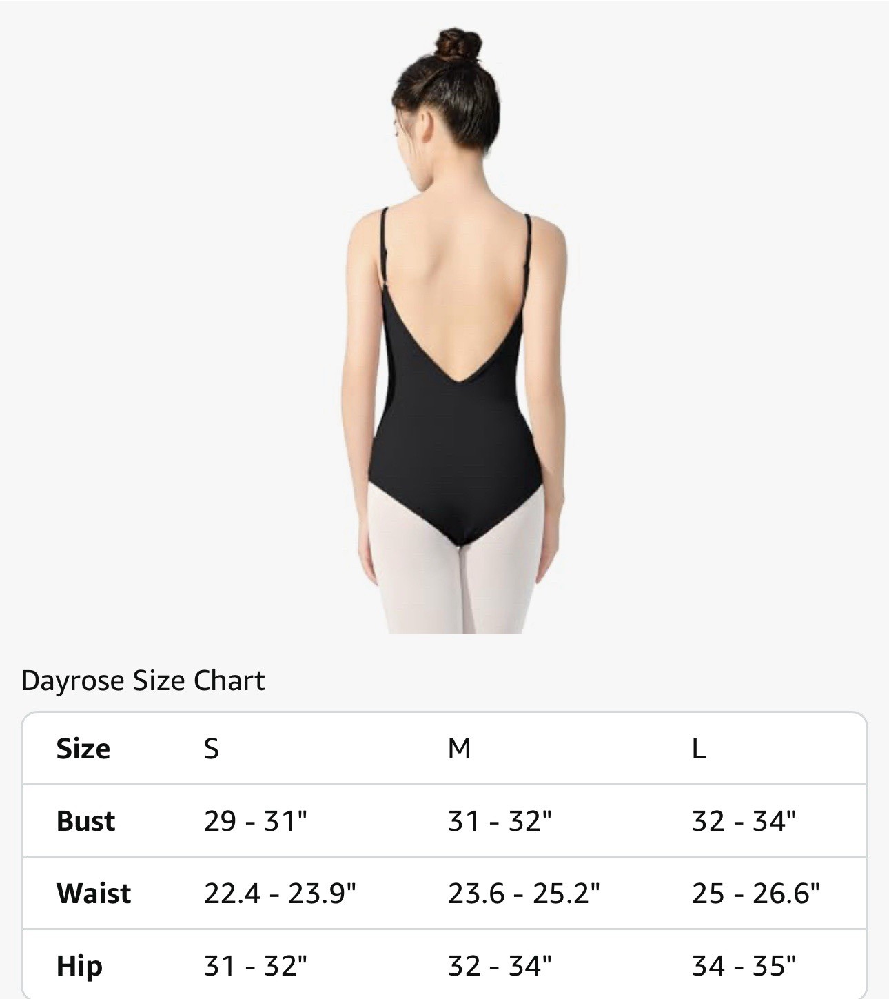 Women’s Camisole Leotard sleeveless dance ballet black size M