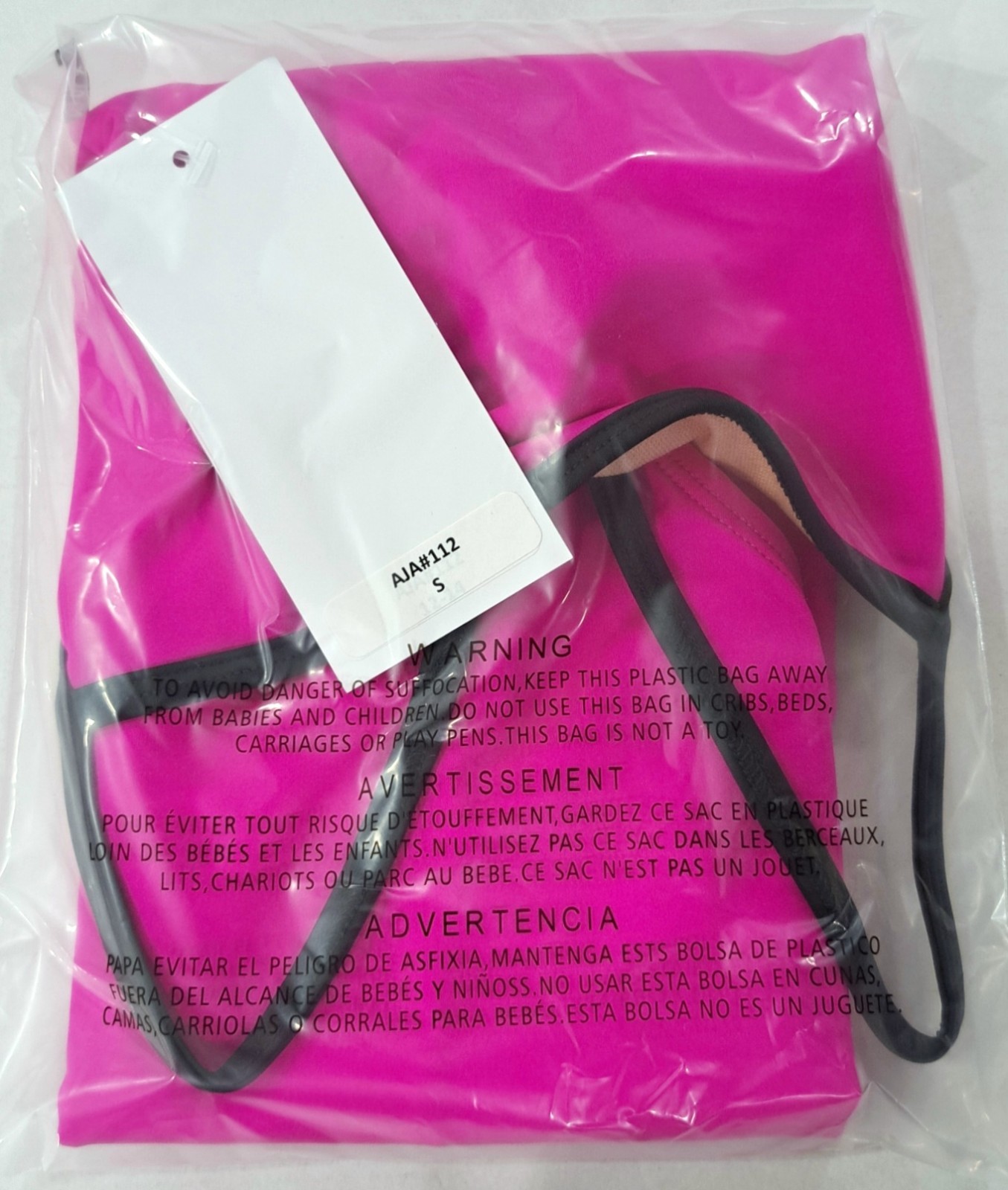 Aja VTG Hot Pink Side Cutout Keyhole Strappy Leotard Coolmax Bra Liner Size AS