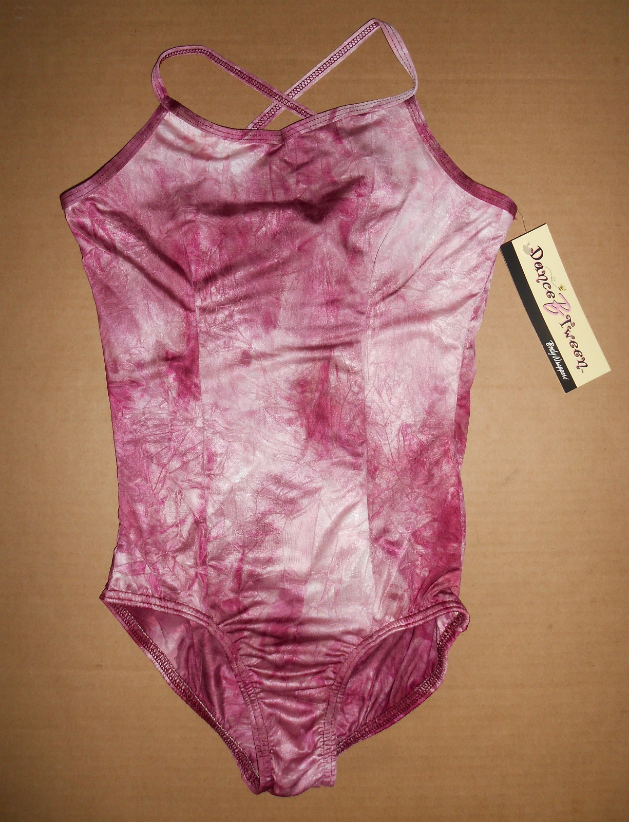 Wine TIE DYE CAMISOLE LEOTARD Dance Body Wrappers FRONT LINED Adult or Child NWT