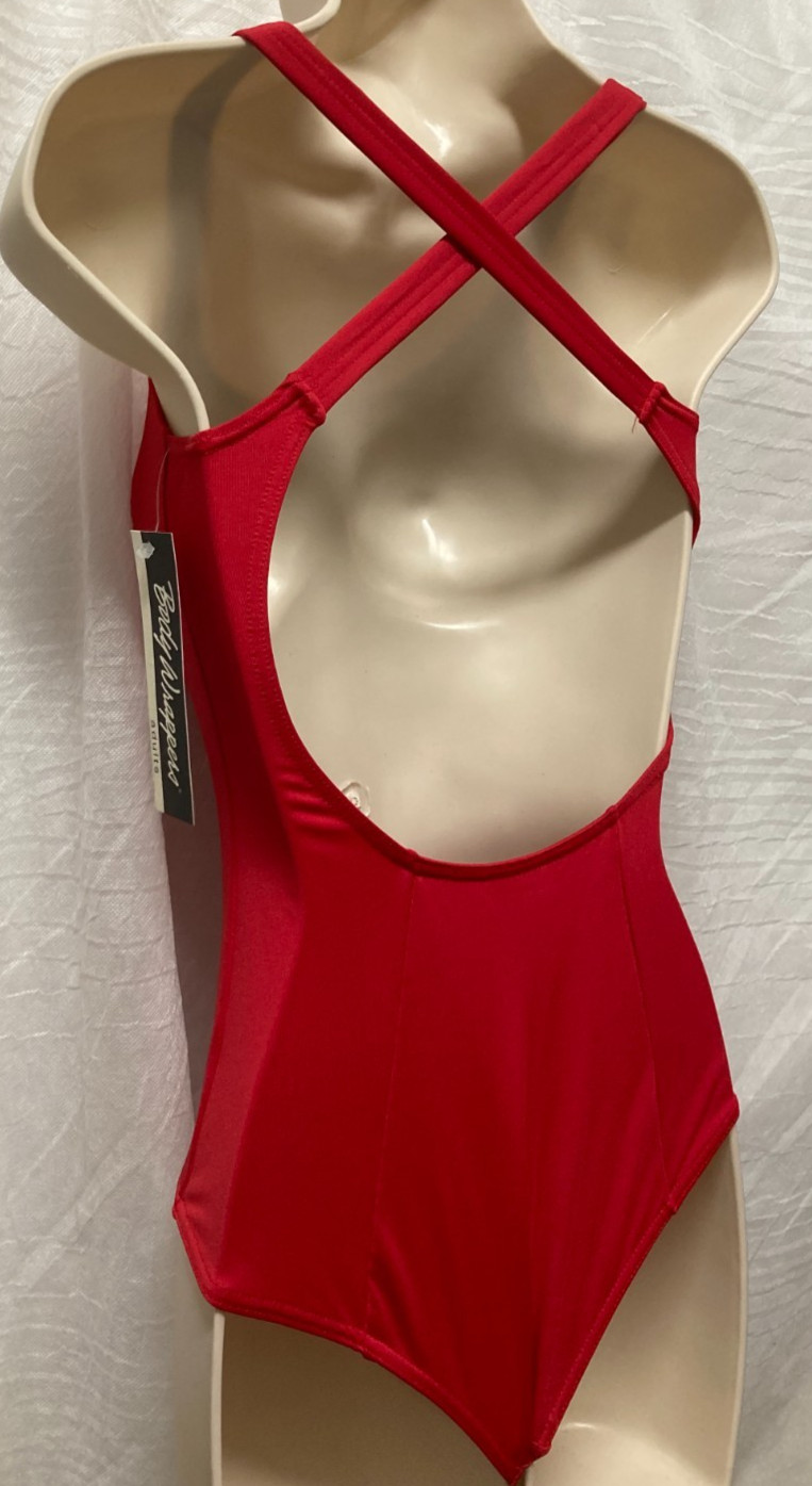 NWT BODY WRAPPERS Ballet Dance Cross Back LEOTARD Scarlet Ladies Small FC600
