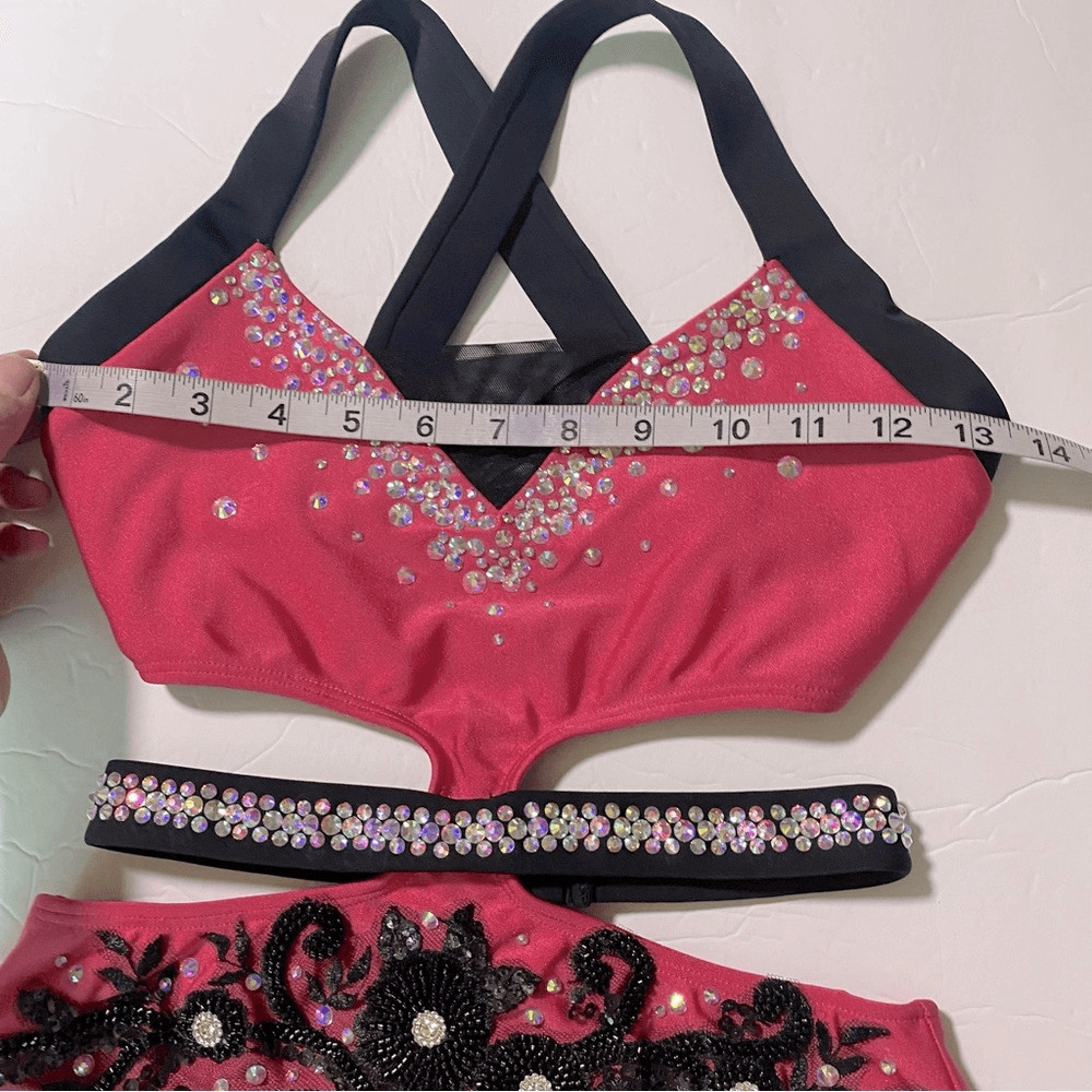 Custom Solo dance costume hot pink contemporary jazz acro XSA-extra small adult