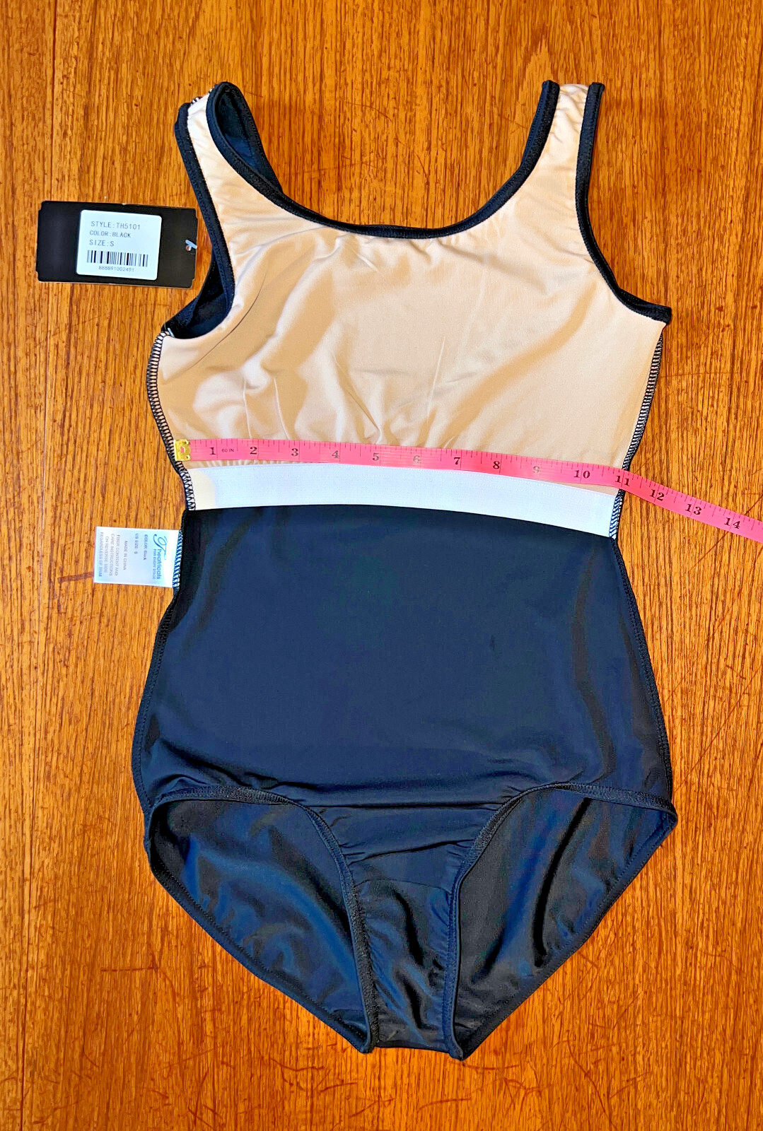 NWT! Theatricals Classwear, TH5101 Women’s Black Sleeveless Leotard, Size Small