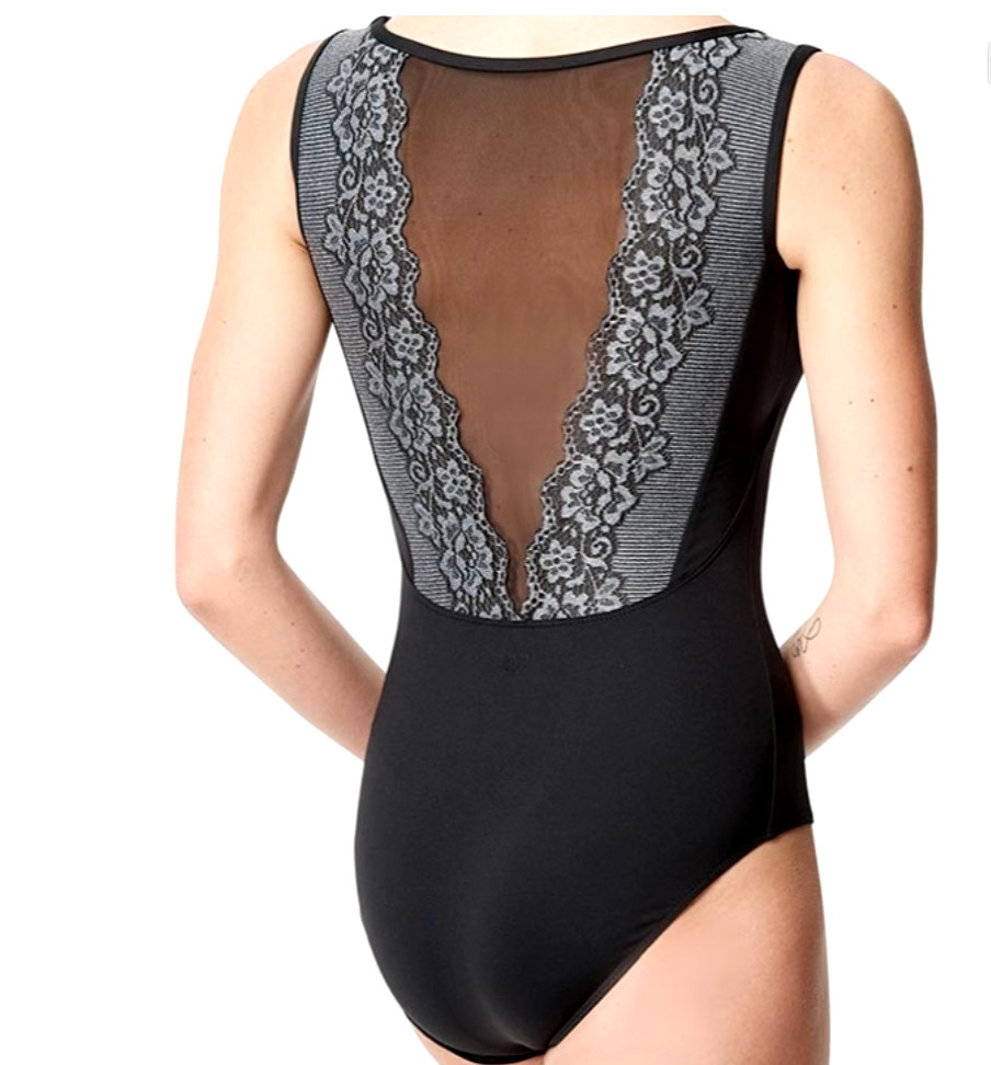 Ballet Dance Leotard by Lulli – Stunning Design of Lace – NWT – Black – S