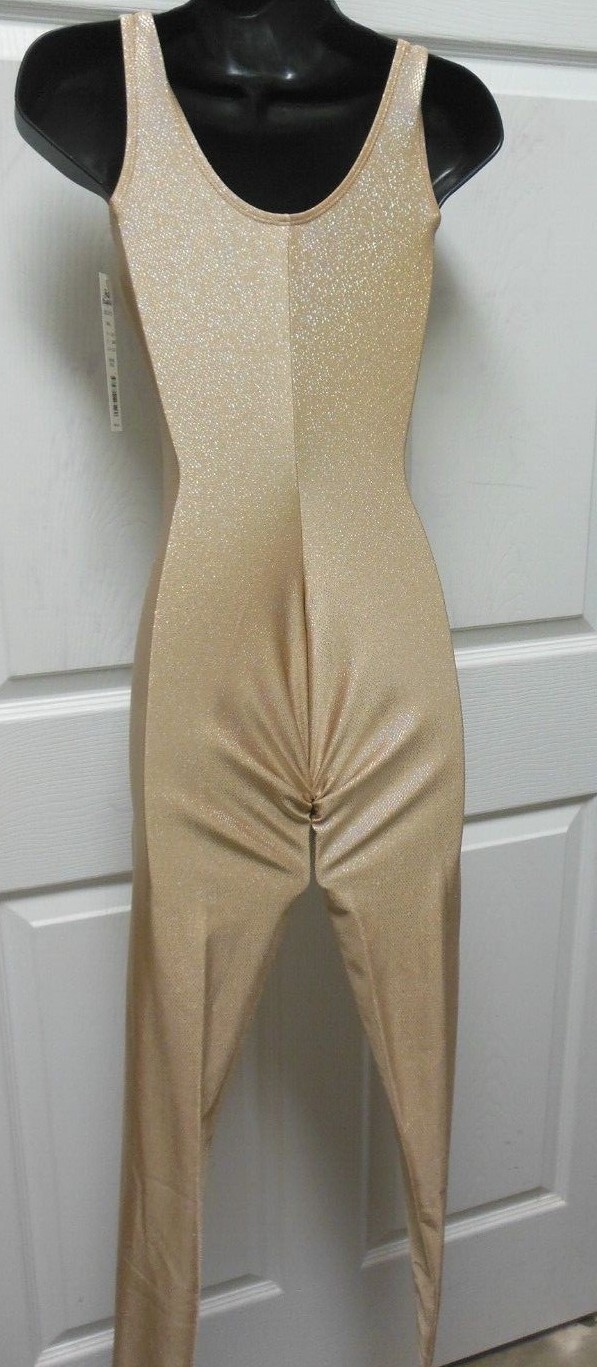 Hologram foiled Tank Unitard Ladies sizes Body Wrappers Color Nude Nylon Spandex