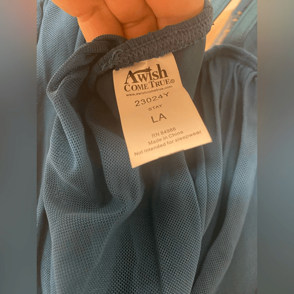 A wish come true dance costume teal lyrical dress 23024Y Stay LA-Large adult