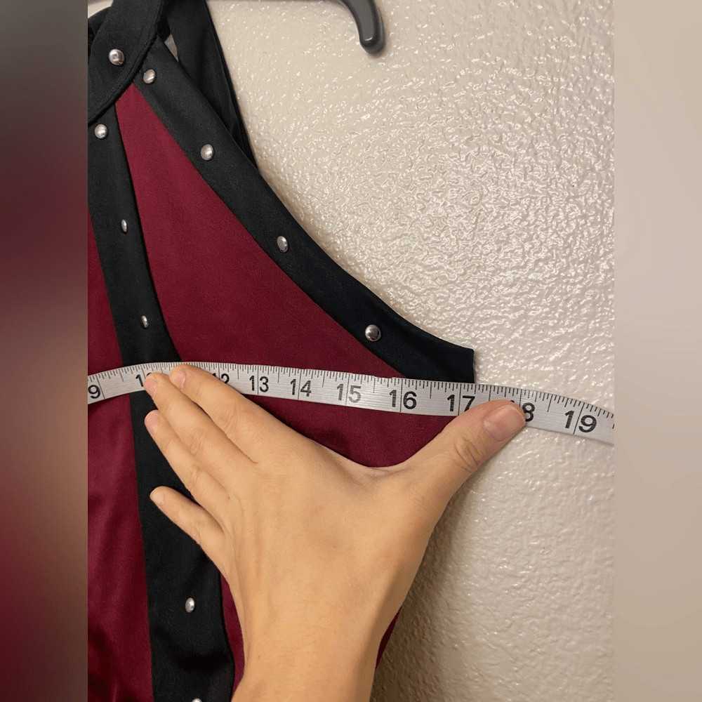 WEISSMAN Elite Dance Costume burgundy Studded Cage Strap leotard SH12602 LA