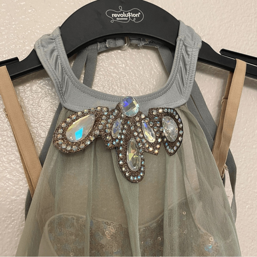 Revolution Tenth House gray silver solo lyrical dance dress Cosmos TH19209 SA