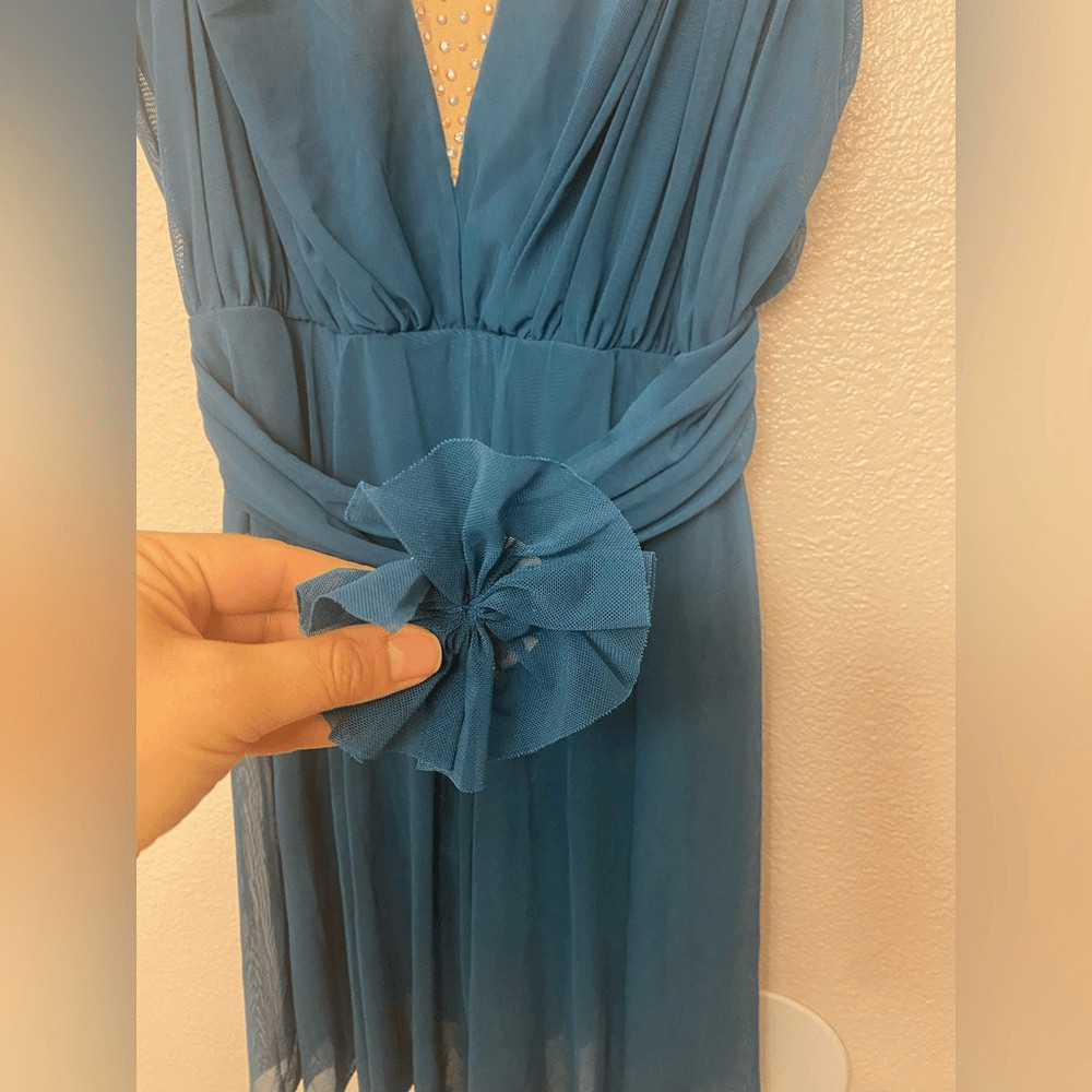 A wish come true dance costume teal lyrical dress 23024Y Stay LA-Large adult