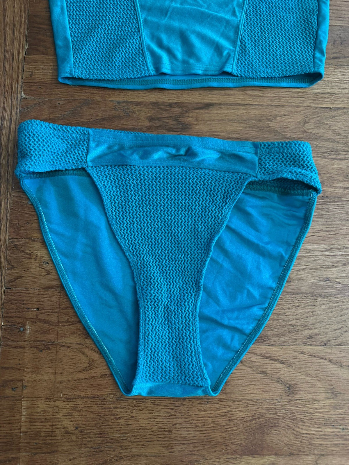 Vintage 80s Rainbeau Bodywear Aerobic Two Piece Set Turquoise Woman’s M