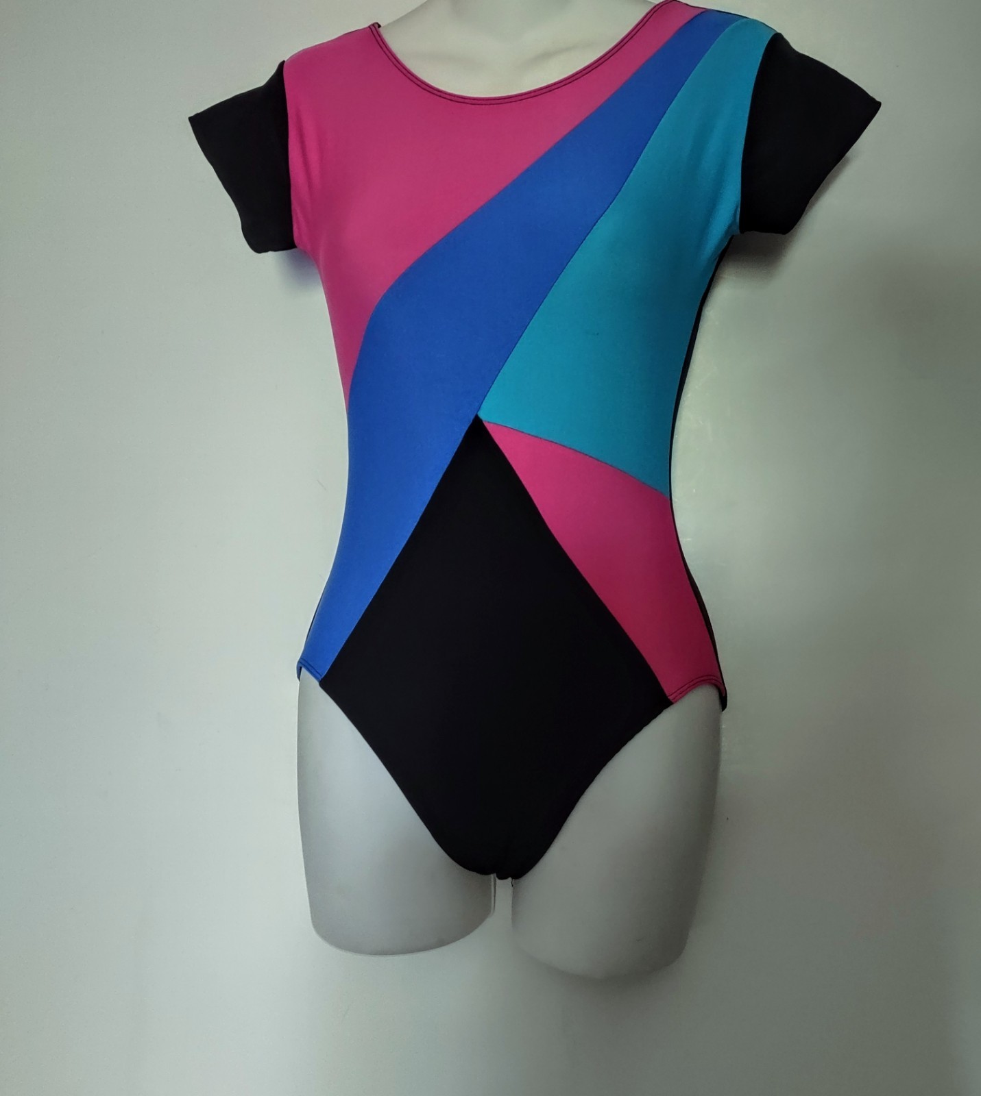 Vtg Isotoner 80s Lycra Nylon Athletic Workout Yoga 90s Leotard Bodysuit M