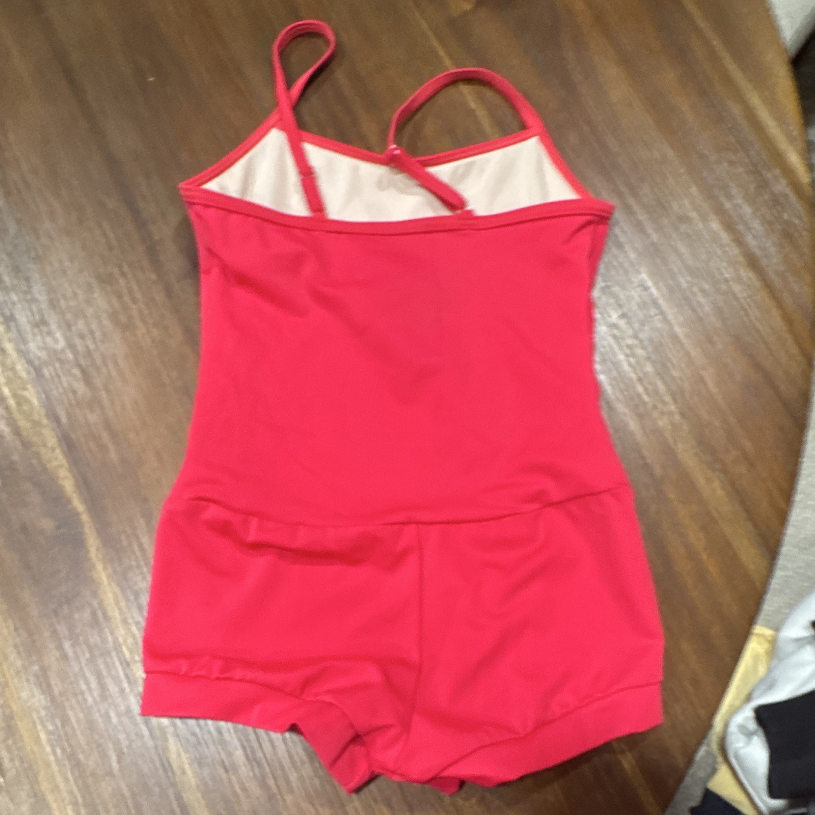 Balera Women’s Red Solid Dance Unitard Leotard 82% Nylon 18% Spandex RN 64890