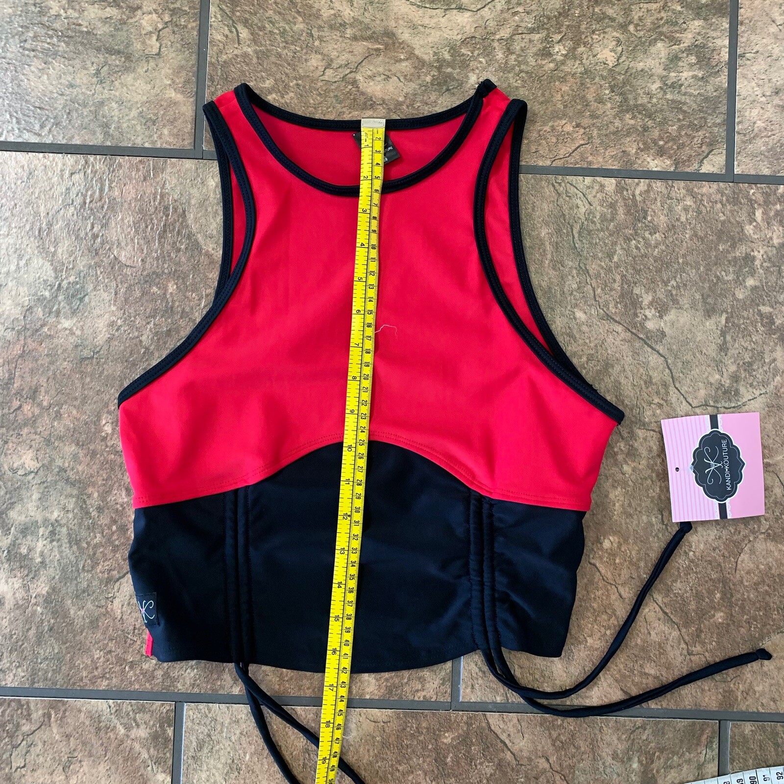 Kandi Kouture Size Teen Large 8/9 TL Red Black Dance Top Tank New