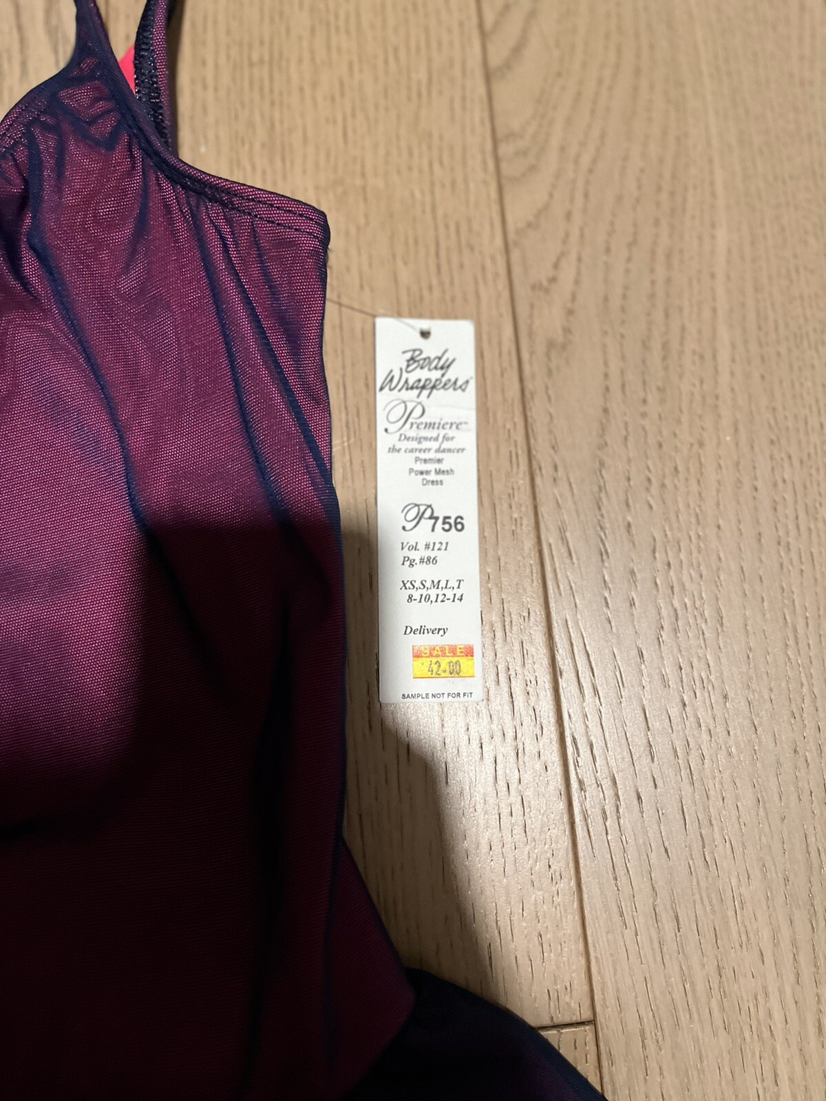 Body Wrappers Premiere Ballet Dance Blue Pink Mesh Dress Ladies Medium NWT