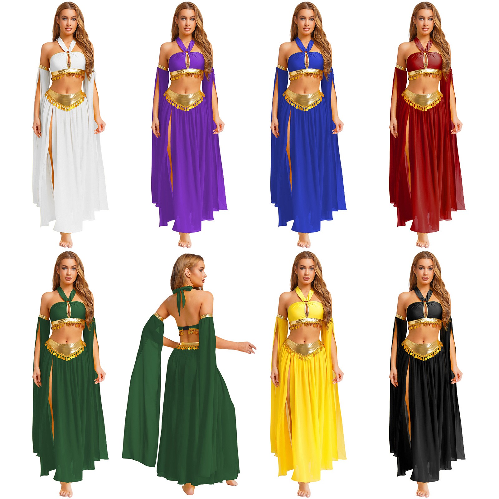 Women’s Belly Dancewear Outfit Arabian Princess Costume Dress Stage Performance