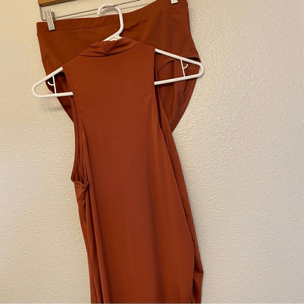 WEISSMAN Balera Dance costume Mock Neck Asymmetrical Dress D10665 Adult XLA