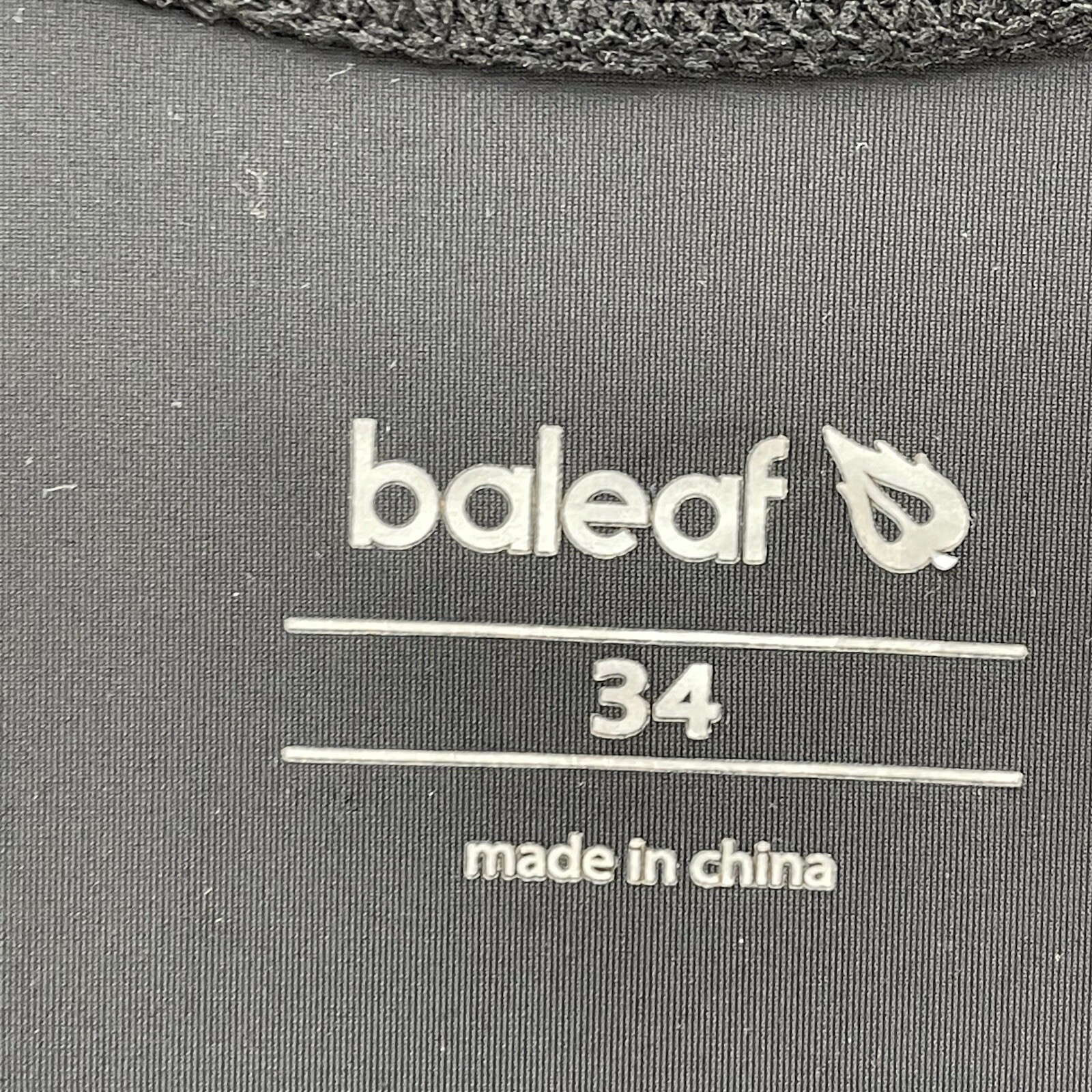Baleaf Leotard Women 34 Black Henley Neck Performance Stretch Bodysuit Dancewear