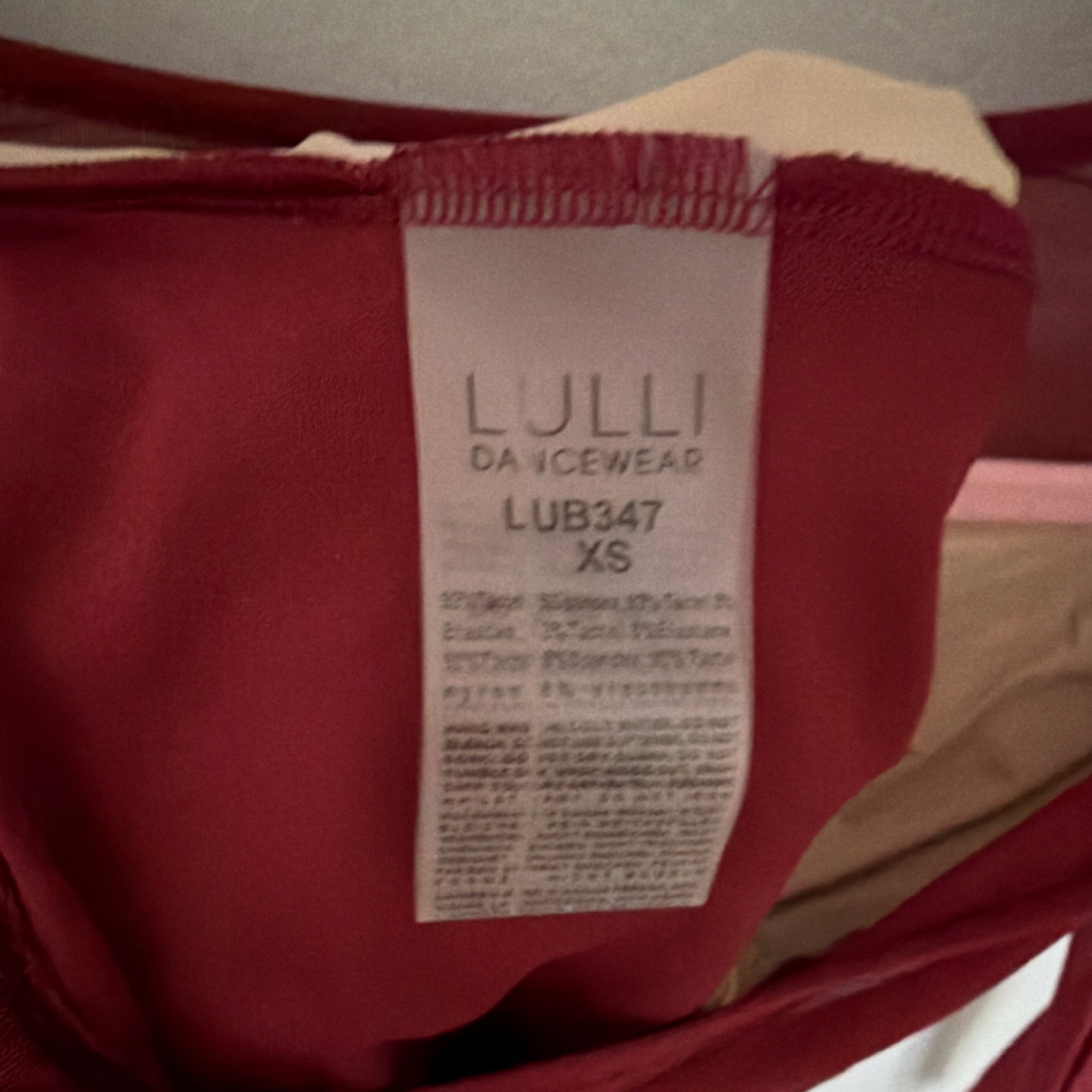 Lulli Dancewear Red Burgundy Mesh Long Sleeve Leotard LUB347 XS Women