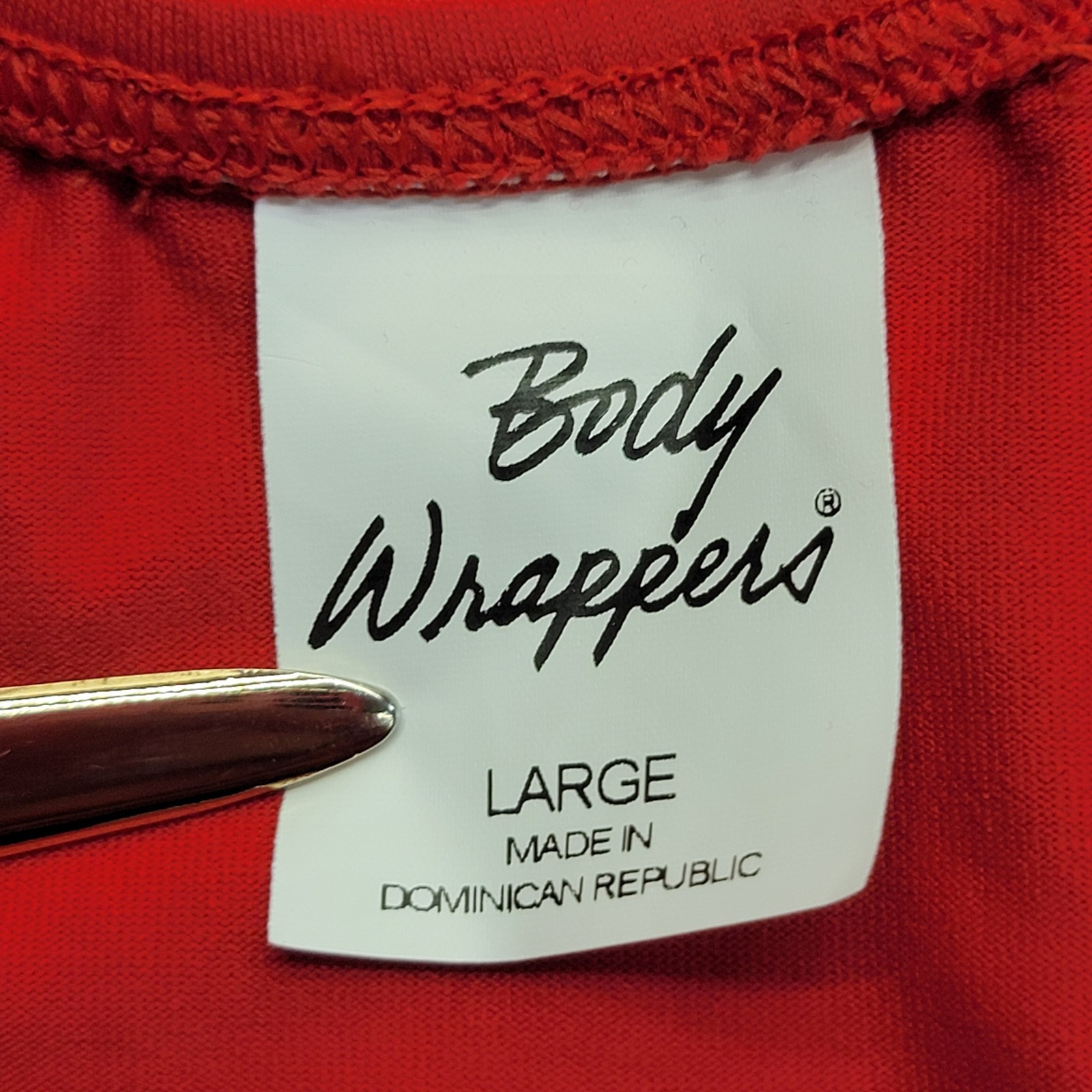 Body Wrappers ProWEAR Cap Sleeve Cut Leotard Red Scoop Front/Back Neckline SZ LA