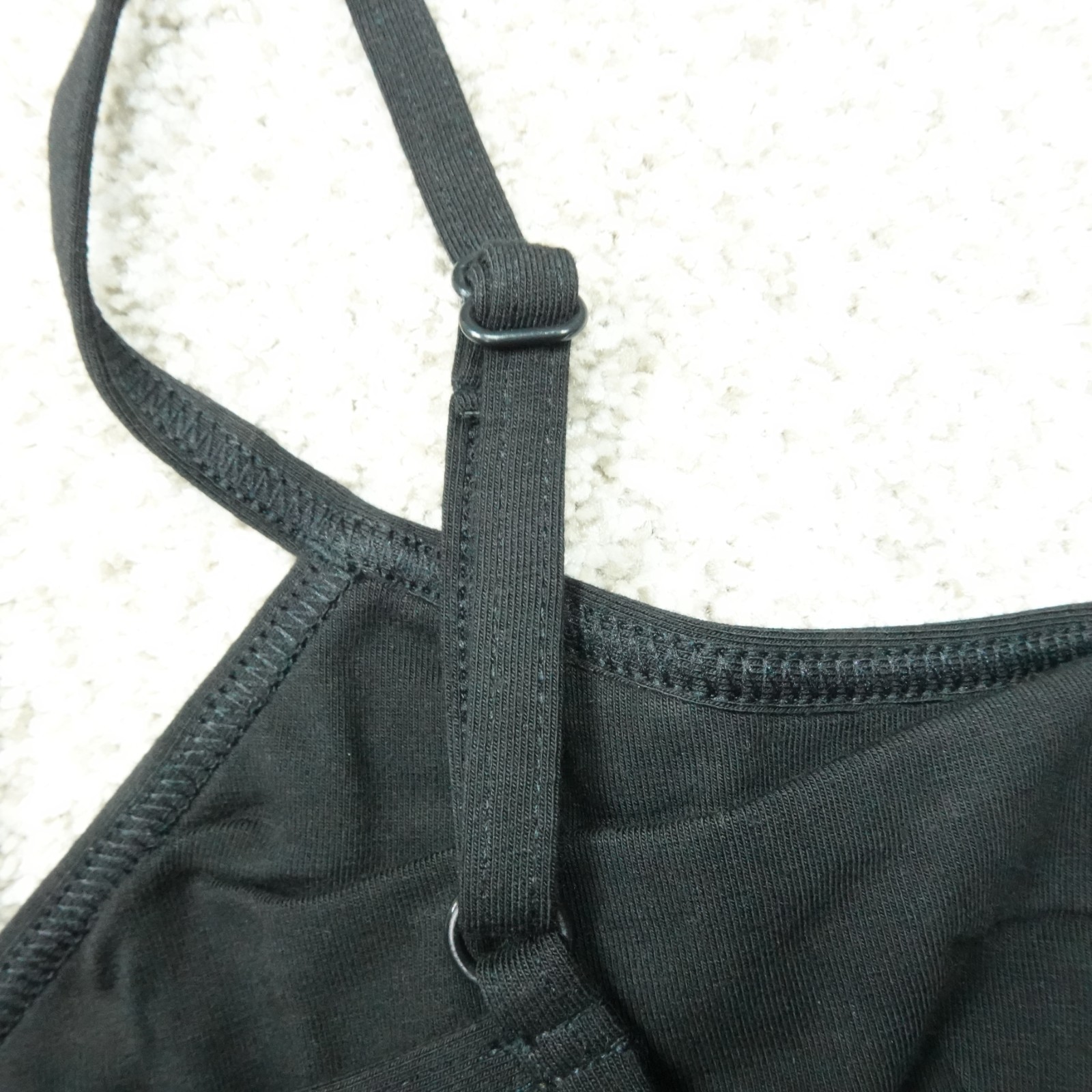 Capezio Leotard Womens Large Black Cami Shelf Bra Adjustable Straps Ballet Dance