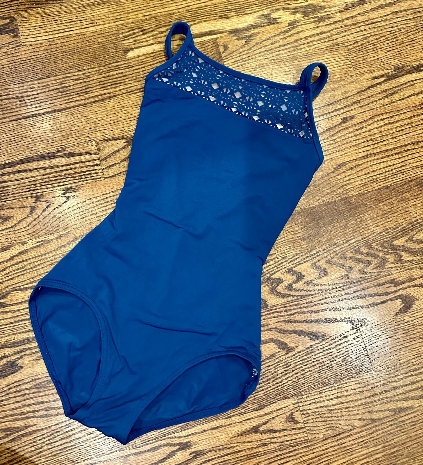 Camisole Dance Leotard, XS, Extra Small Adult, Blue Capezio Leo, Cut Outs
