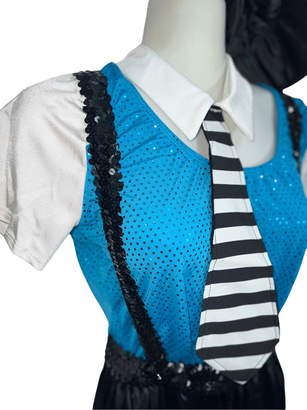 Dansco Newsies Dance Costume Adult L 6 Piece Set Sequin Paperboy Tap Jazz Blue