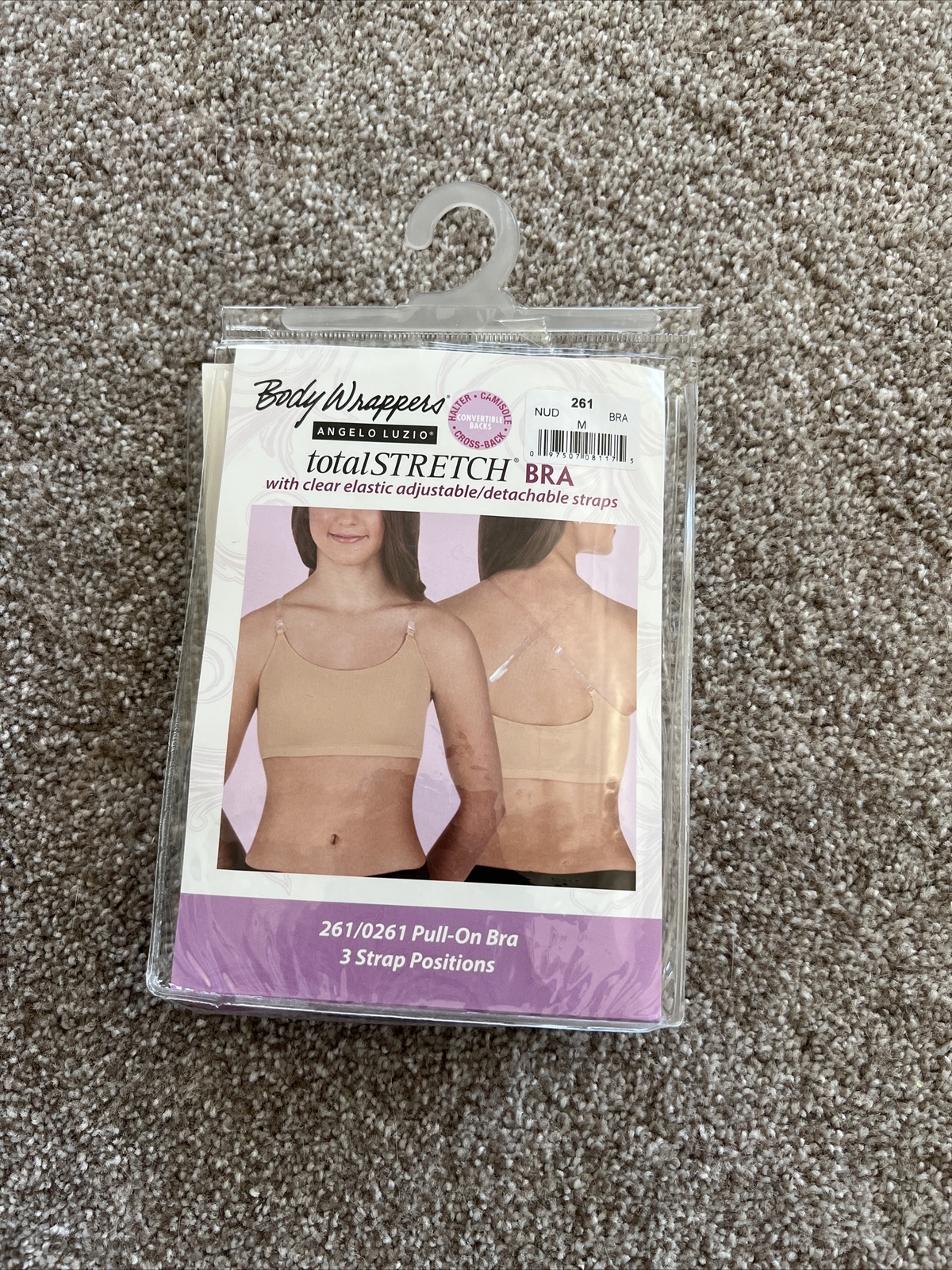 261 totalSTRETCH Convertible Halter and/orCamisole Bra by: Body Wrappers, Nude M